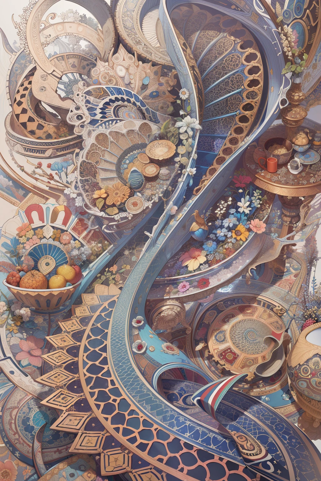 (Masterpiece, Best Quality, Highres:1.4), Detailed, Intricate Details, 4K,
color splashes, line art, art, fibonacci,