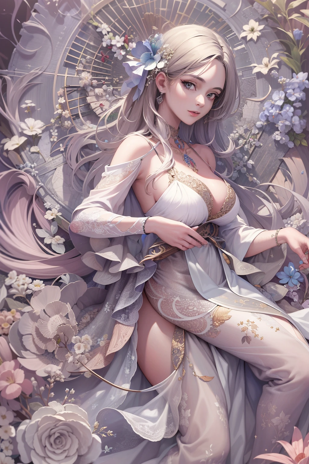 (Masterpiece, Best Quality, Highres:1.4), Detailed, Intricate Details, 4K,
color splashes, line art, art, fibonacci,