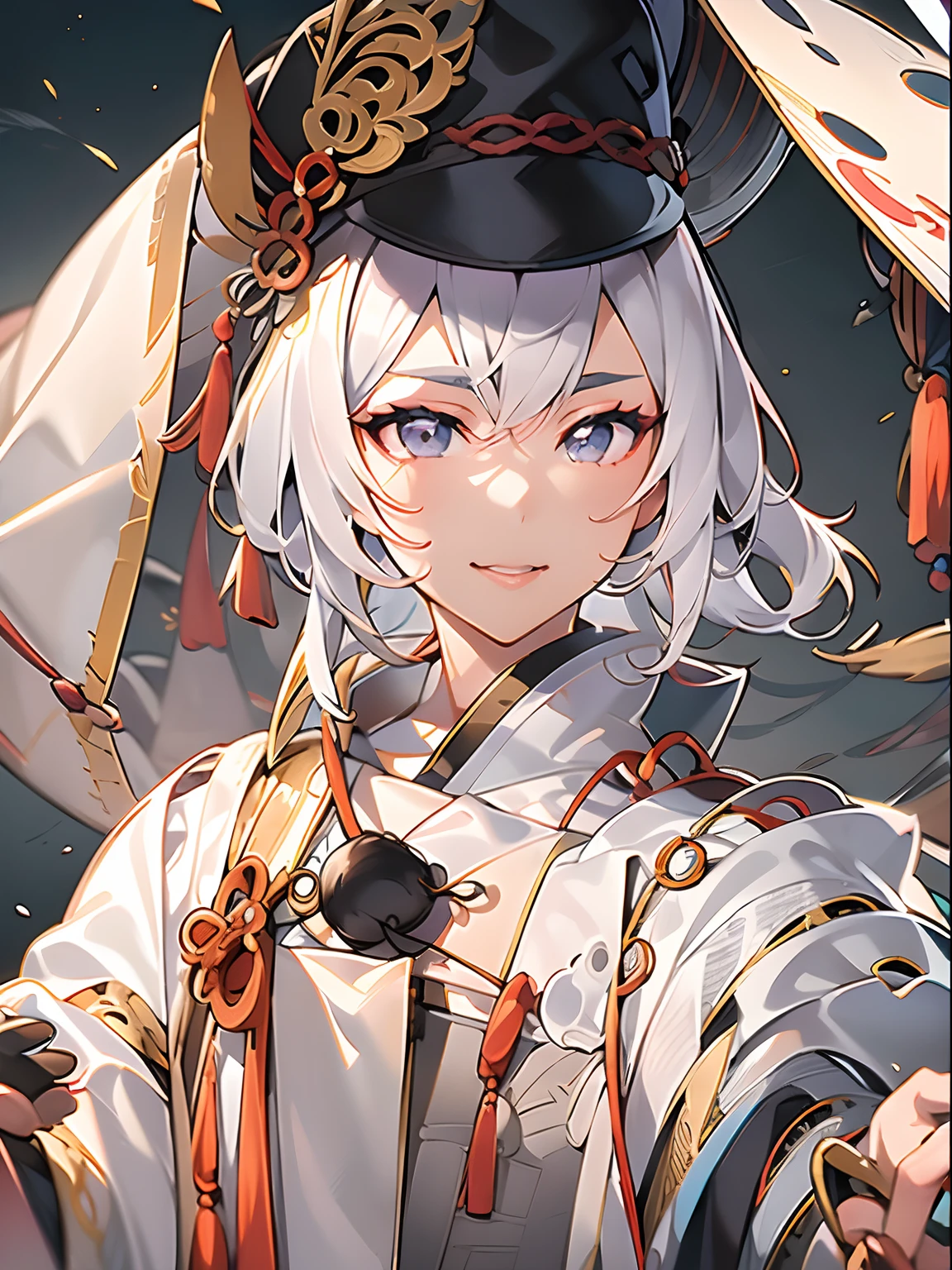 high-level image quality,hightquality,professional lighting,1girl,onmyouji,smile,Put your finger to your mouth