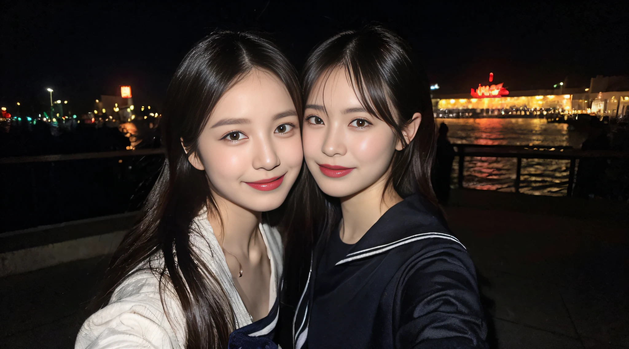 (8K、Raw photography、top-quality、masterpiece:1.2)、ultra-detailliert、Super Resolution、(realisitic、Real Photographics:1.37)、(Photorealsitic:1.6)、Starry night sky of two people on boat and fire、The Tranquility of Infinite Stars、floatiung in front of a nebula、Ultra-high-quality and ultra-high-resolution backgrounds、Beautiful, Mysterious, enchanting and otherworldly、Dreamy night、(8K、Raw photography、top-quality、masterpiece:1.2)、、portlate、high resolution RAW color photos、professional photograpy、highly detailed and beautiful、(Kissing with closed eyes)Real Light、(Have a kissing face)Eyes closed、Has a sad face、student clothes、Sailor Clothing、Very fashionable sailor suit、Hair fluttering in the night breeze、Fantastic lighting、Fantasy of Light、Mistakes of female proofreading、shooting stars、Fantastic Light Art、Shooting stars are flowing、