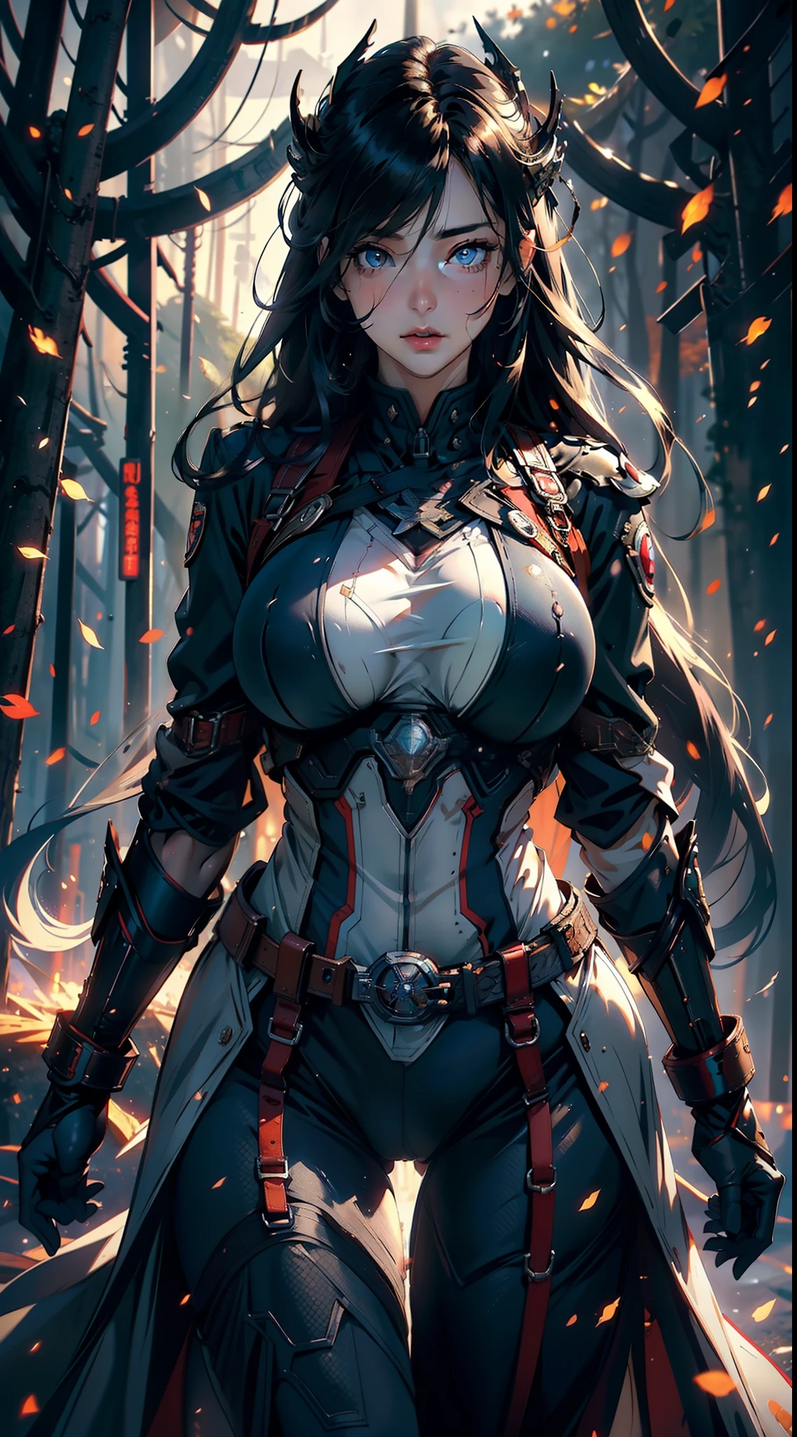 1female，35yo，Huge breasts， 独奏， captain america，Wearing a red transparent military uniform， Pornographic exposure，ln the forest，  She has long flowing black hair， Bare genitalia，Sateen，Bigchest， From the front side， Wet straight hair， Sweating profusely，mostly cloudy sky，（tmasterpiece），（Very detailed CG unity 8K wallpaper），best qualtiy，cinmatic lighting，detailed back ground，beatiful detailed eyes，Bright pupils，（Very fine and beautiful），（Beautiful and detailed eye description），ultra - detailed，facing at camera，A high resolution，ultra - detailed），Very long hair，standing on your feet，Emotive expressions，Open-mouthed，Chest sagging，nakeness， Expose the genitals，revealing breasts，Camel toes，with no underpants，extremely large bosom，Extremely colorful，Most detailed，fully body photo，The face is well lit