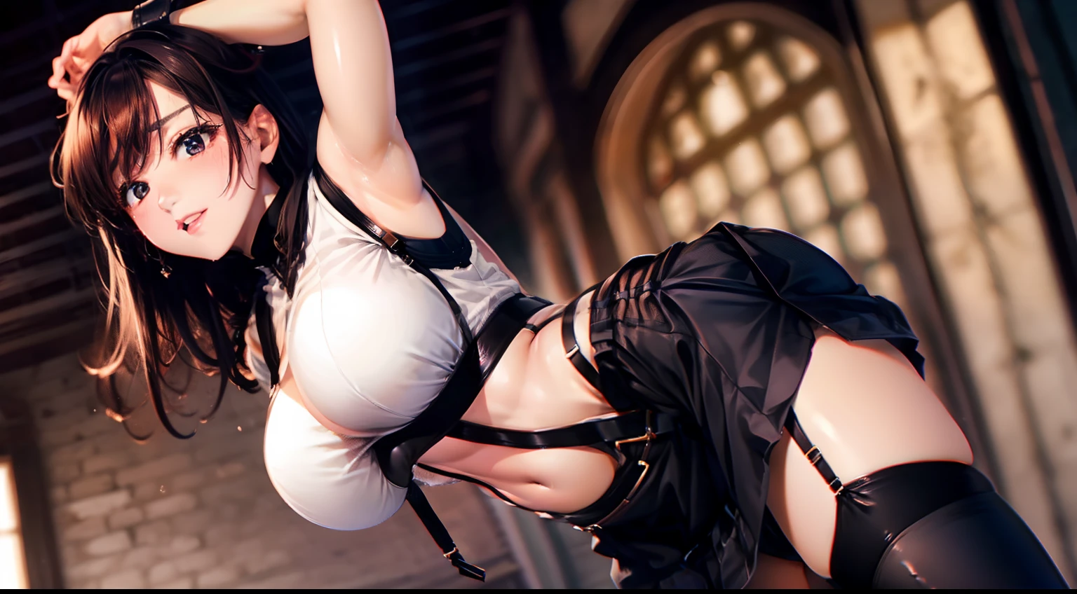 Big breasts suspenders garterbelts Black stockings Armpit sweat a miniskirt Brown milk suspenders garterbelts Black stockings Armpit sweat a miniskirt Brownish Show abs