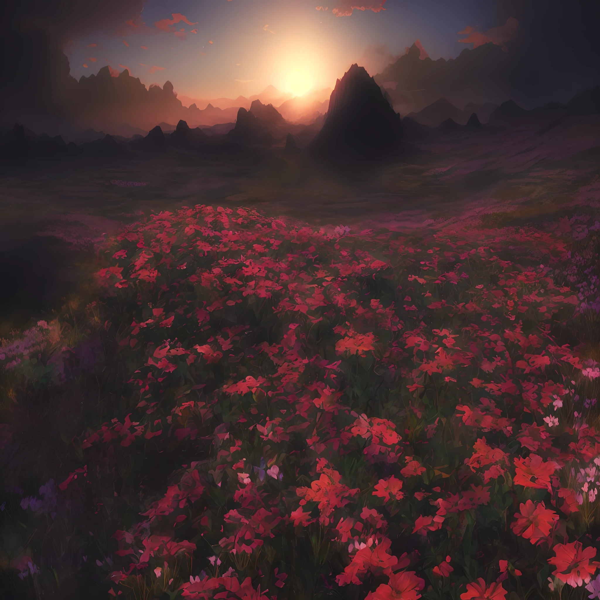Flores de cor preta