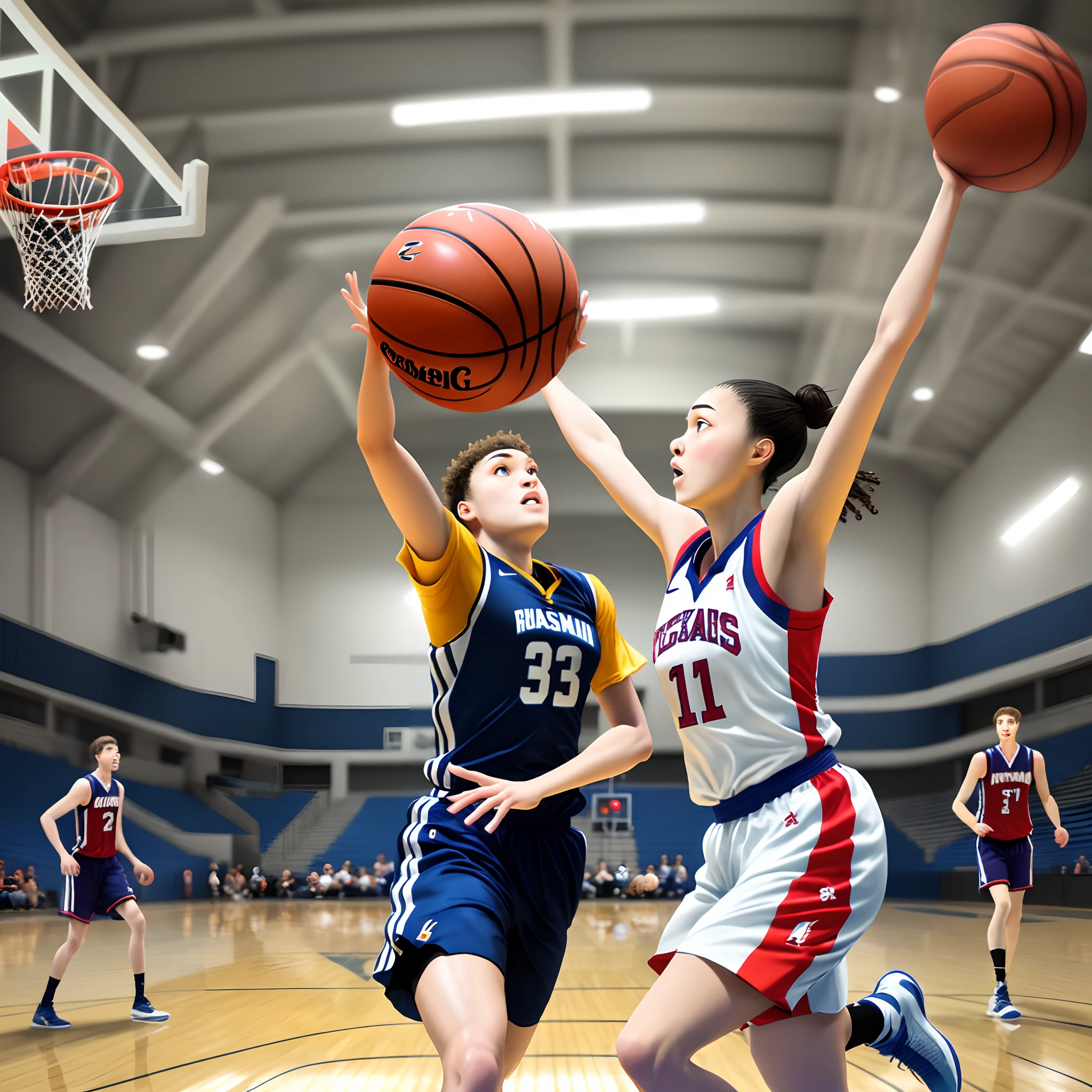Basketball game logo
