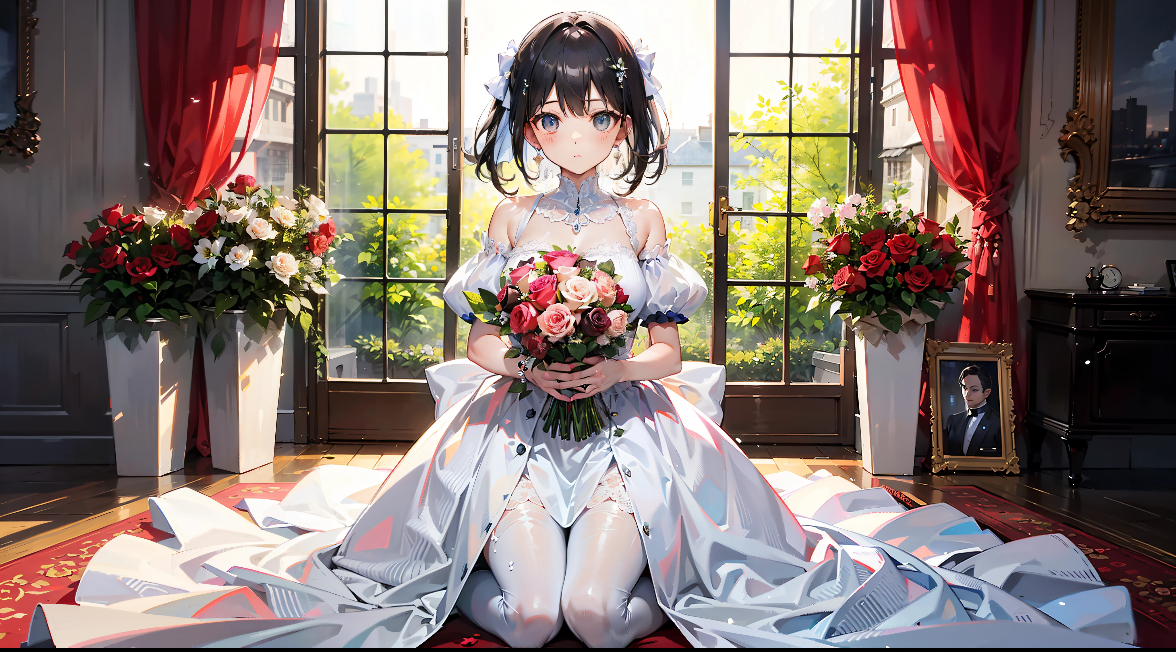 (high-level image quality;1.5)、(Bouquet of roses;1.5)、