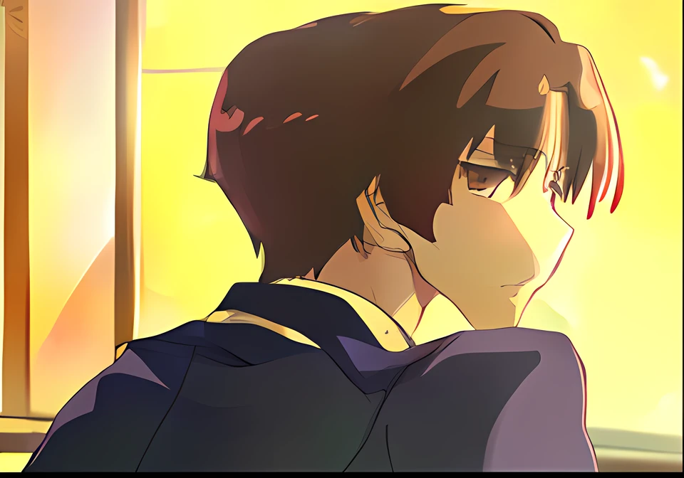 Anime boy in suit and tie looking out the window, in the anime film, still from tv anime, Today's featured anime stills, 2 0 1 9 anime screenshot, animated still, screenshot from the anime film, screenshot from a 2012s anime, kyoto animation still, Also, screenshot from guro anime, anime movie screenshot, In the anime