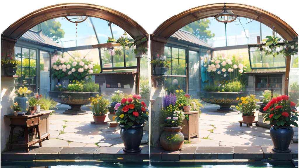 (high-level image quality;1.5)、(Modern Botanical Garden;1.5)、Different types of flowers々fills the screen