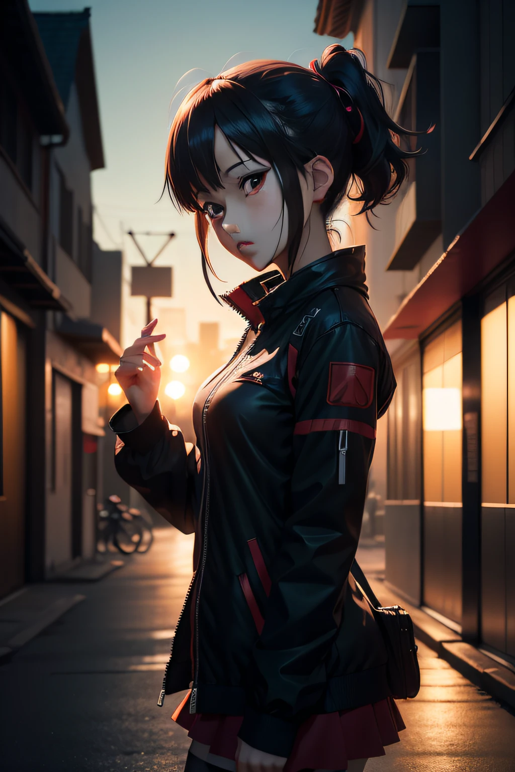 anime, ray tracing, motion blur, anaglyph, stereogram, silhouette, vignetting, best quality, best quality, highres, 4K, textured skin, best quality