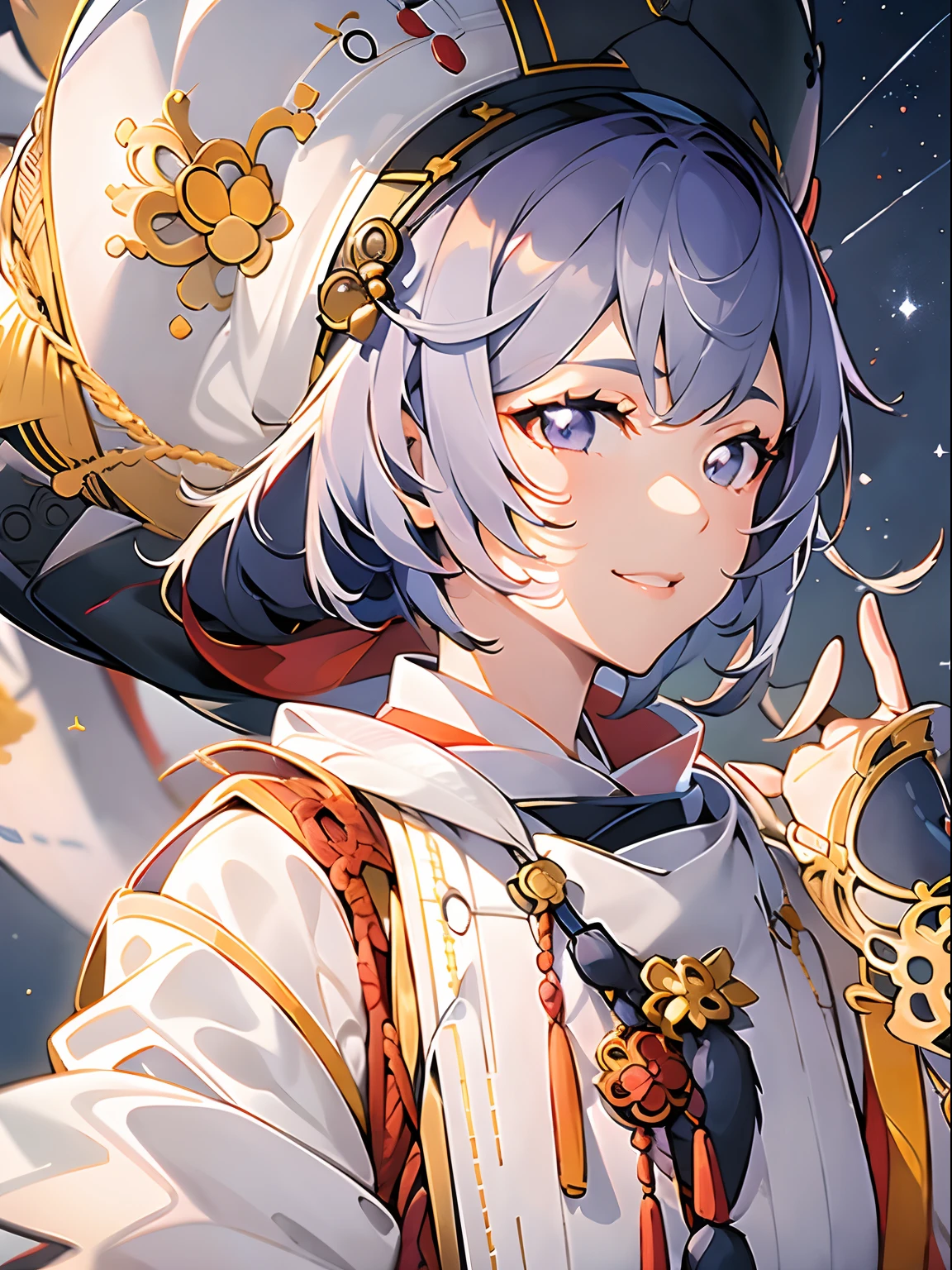 professional lighting,1girl,onmyouji,smile,(starrysky)
