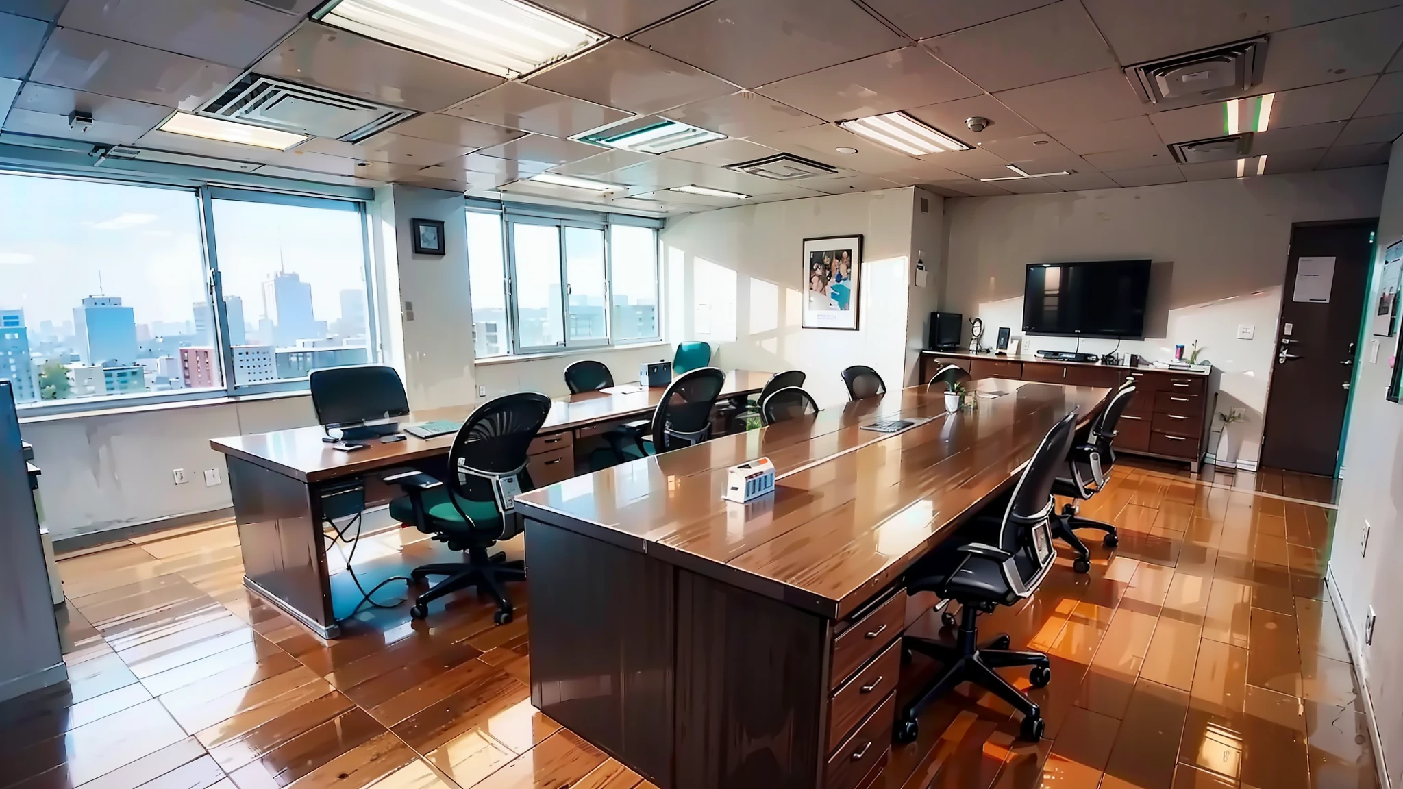 (high-level image quality;1.5)、(Modern large office;1.5)、