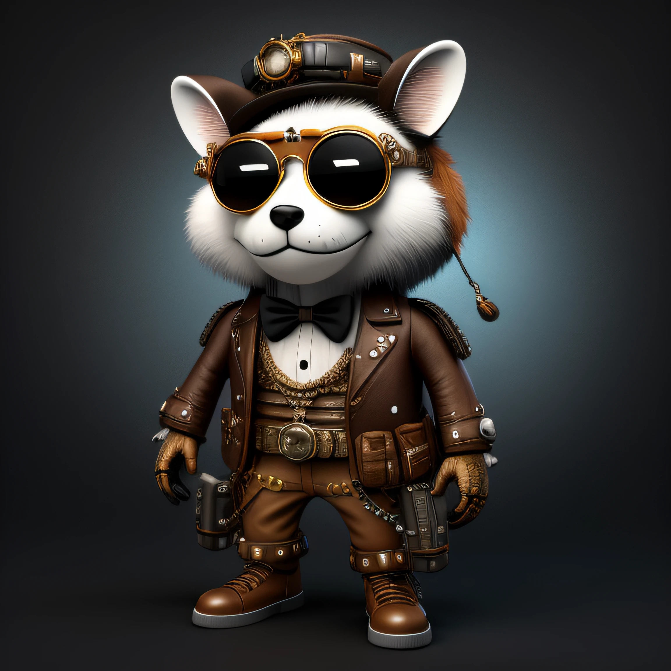 Fantz cartoon (KOALA:0.5)|(tiger:0.5) design, ultra detailed, random colors, steampunk, and punk costume,