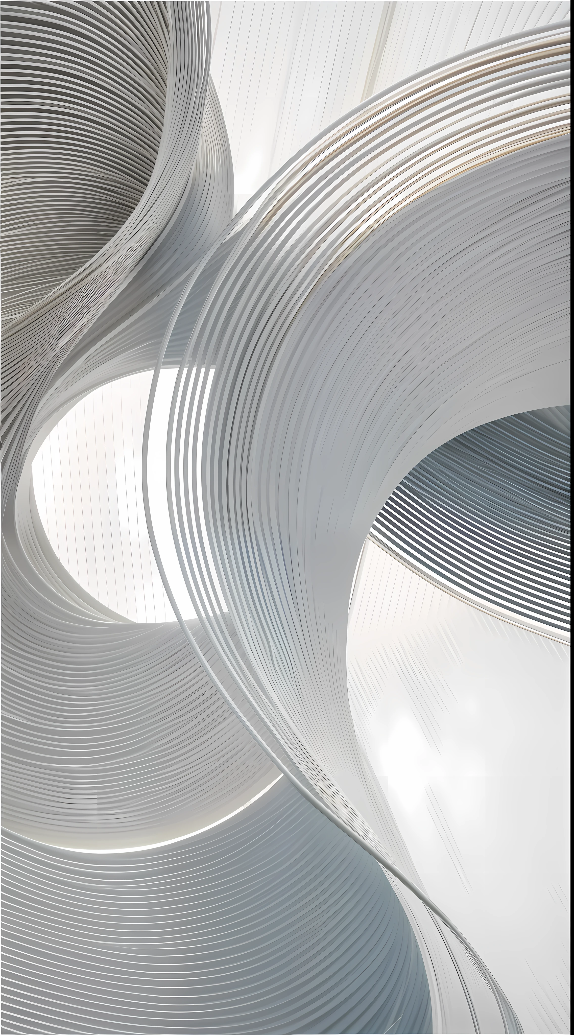 Abstract painting with spiral design on white background, author：Shigeru Aoki, Aluminum, 清晰的线条, arc, author：Kay Sage, inspired by Jan Rustem, White steel, crisp smooth lines, author：Jan Rustham, author：Kuroda Seiki, Spiral lines, curves, naoya tanaka, aluminium, stunning images, thick looping wires