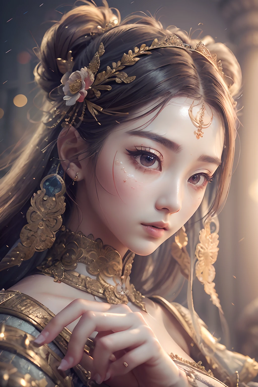 masterpiece, best quality, high quality, High definition, High quality texture, High quality shadow, high detail, beautiful detailed, finely detailed, extremely detailed cg, detailed texture, a realistic representation of the face, realistic, colorful, delicate, Cinematic Light, sidelighting, Lens Flare, Ray tracing, sharp focus, (1girl, __focus__:1.3), (intricate details, makeup, PureErosFace_V1:0.5), (detailed beautiful delicate face, detailed beautiful delicate eyes, a face of perfect proportion, high detailed skin, detailed skin, best ratio four finger and one thumb, arms under breast, medium large breasts, wide hips, smooth midriff, skiny and thin, __fashion__, __hair__:1.3), __location__, --auto --s2