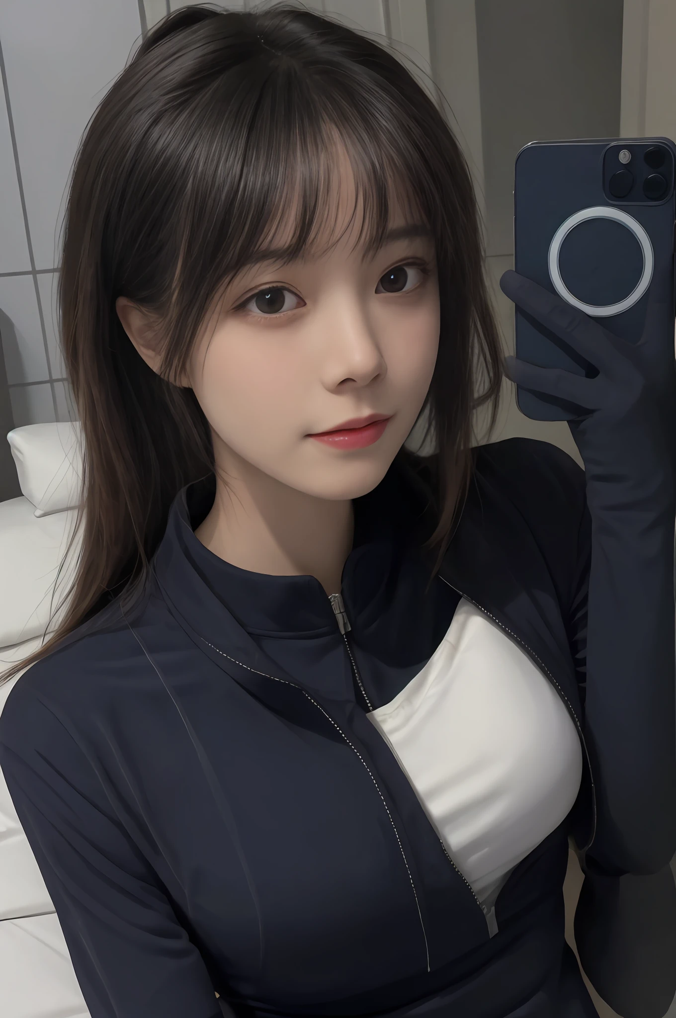 JK black school uniform, Black jacket, High cold face, Tsundere high cold, Thick eyebrows, High cold, Black long hair, school uniform, school uniform, Royal sister black bangs uniform ears black bangs