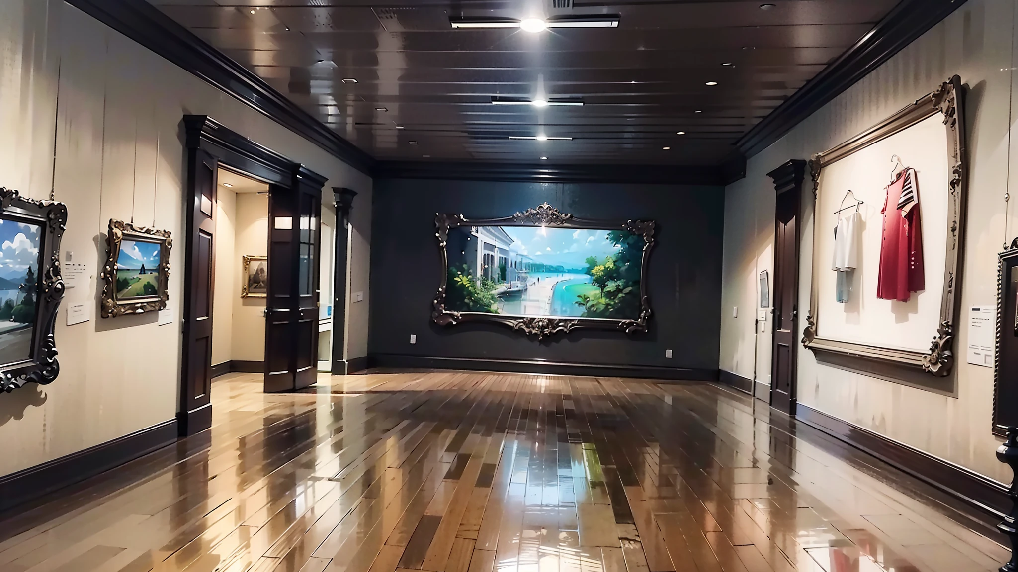 (high-level image quality;1.5)、(Inside the modern museum;1.5)、