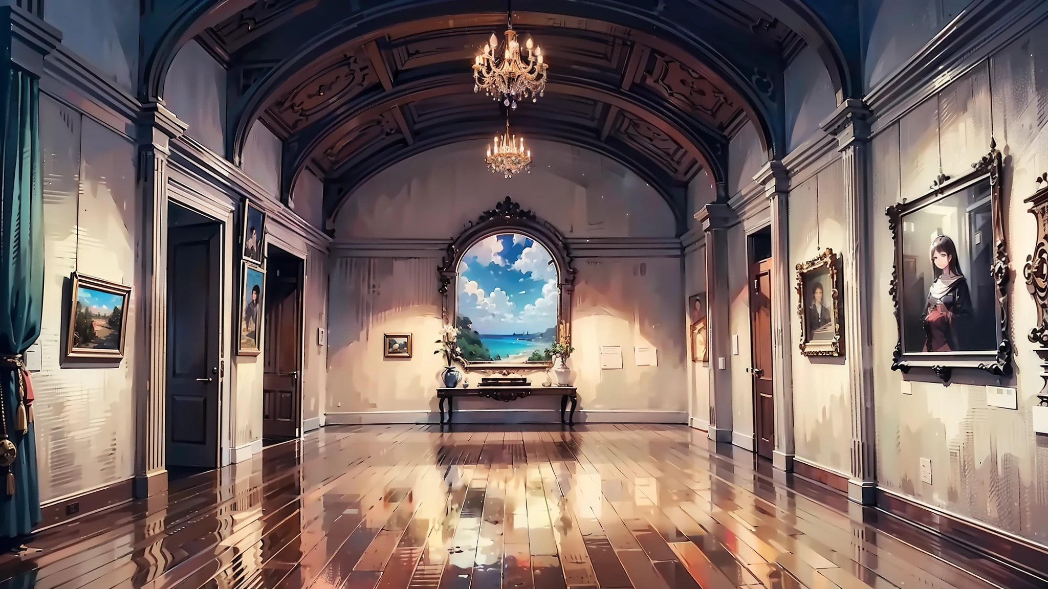 (high-level image quality;1.5)、(Inside the modern museum;1.5)、