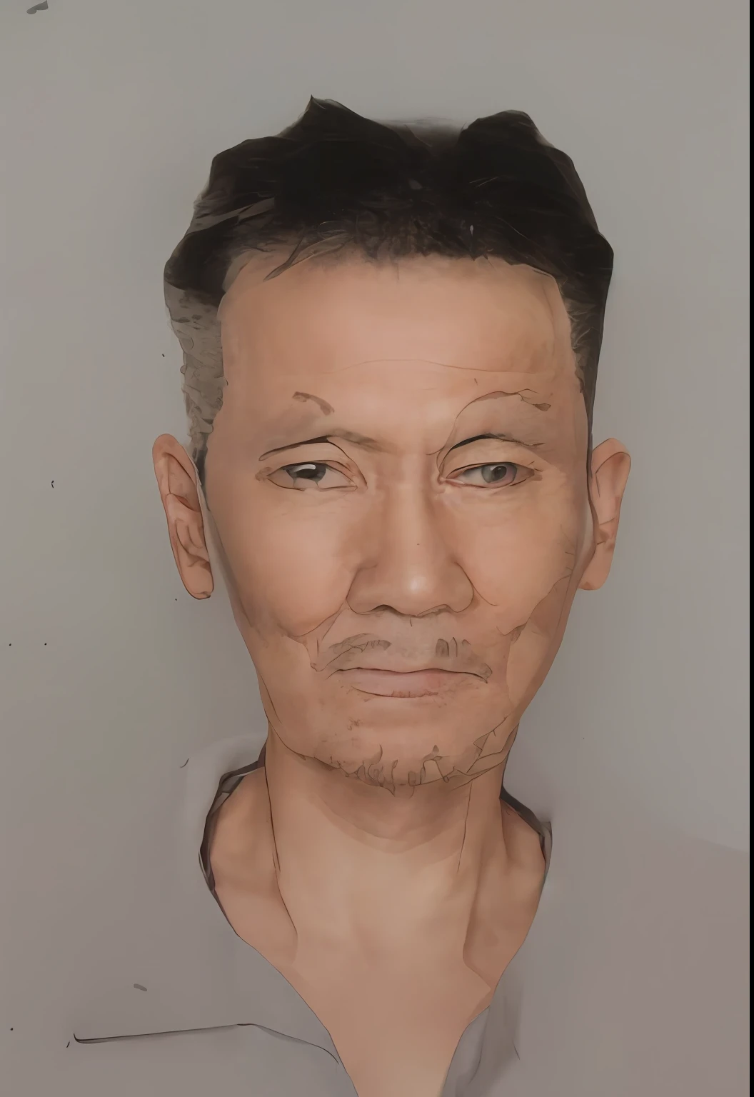 Picture of a man with a short hair and a shirt, potrait, close up potrait, head and waist potrait, traditional portrait,5 0 years old man, face of a man,60 years old man, face focus , canon lens 200 mm, gray shirt,Color potrait.