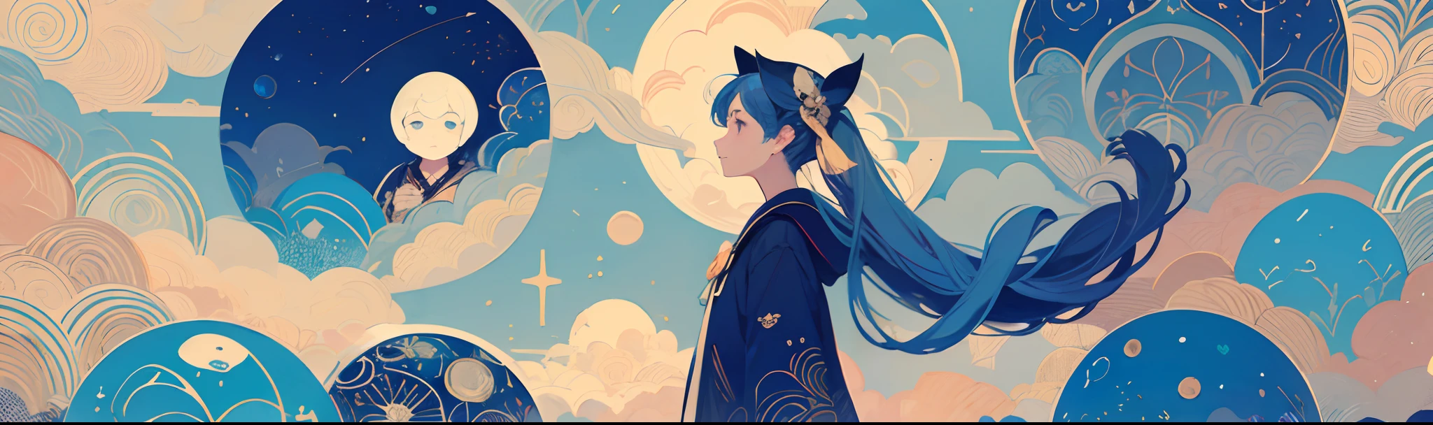 ((tmasterpiece)), ((ultra - detailed)), ((best qualtiy)), 美丽细致的眼睛, 详细的脸, The best lighting, The best shadow, 1girll,Long hair with white double ponytail,独奏, ((Classic Disney style, edge lit, Flat 2D style, Disney 2D)), ((The main colors are white and red)), Huge bubbles, (The girl inside the bubble:1.5), Bubble Island, Bubbleland, A world made of bubbles, freckle, Cold nose, (((Buble))), Marbles, European and American cartoon inspiration, (highly detailed), Whirlpool effect,