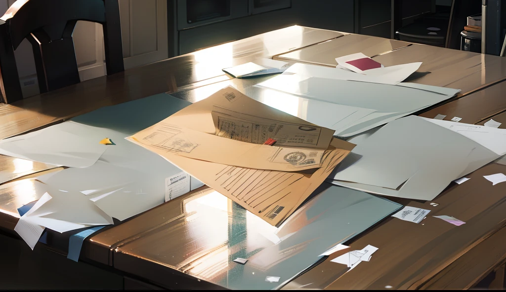 Yellow envelope on the desktop