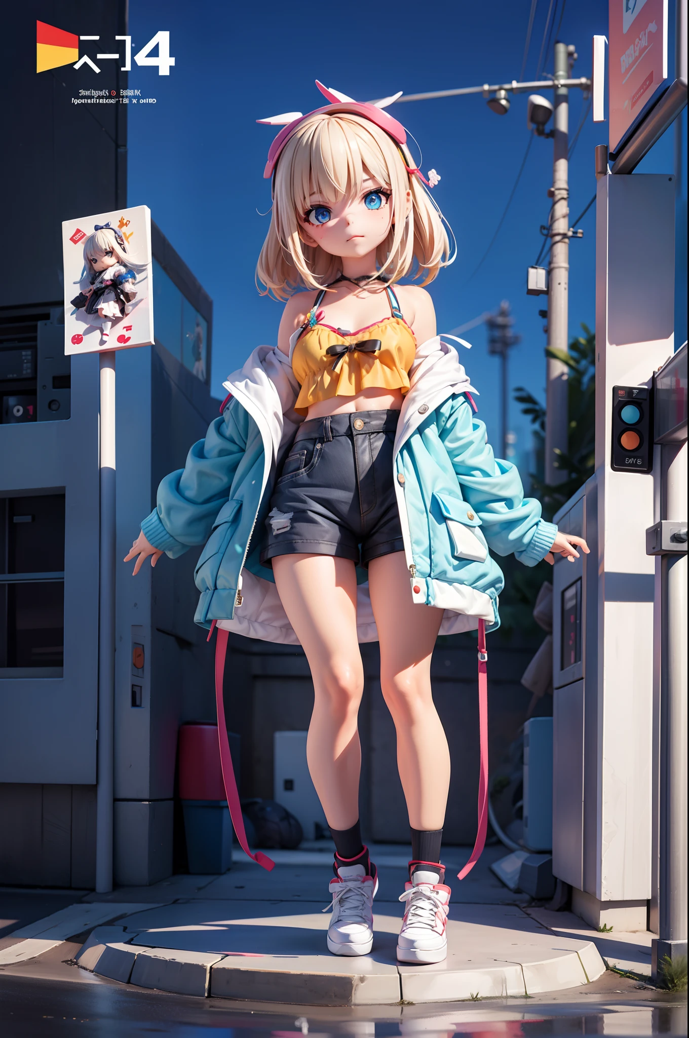 3D toys, ip, Cyberpunk Style, Cute little girl, Simple background, Best quality, C4D, blender, 3 d model, toys, full bodyesbian, view the viewer, super detailing, Clean background, IP by pop mart, mockup blind box, Vivid colors, Street style, high resolution, Lots of details, by Pixar, Candy color, Big shoes, Fashion trends, Art --Niji 5 --AR 9:16 - Relax