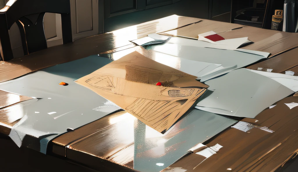 Yellow envelope on the desktop