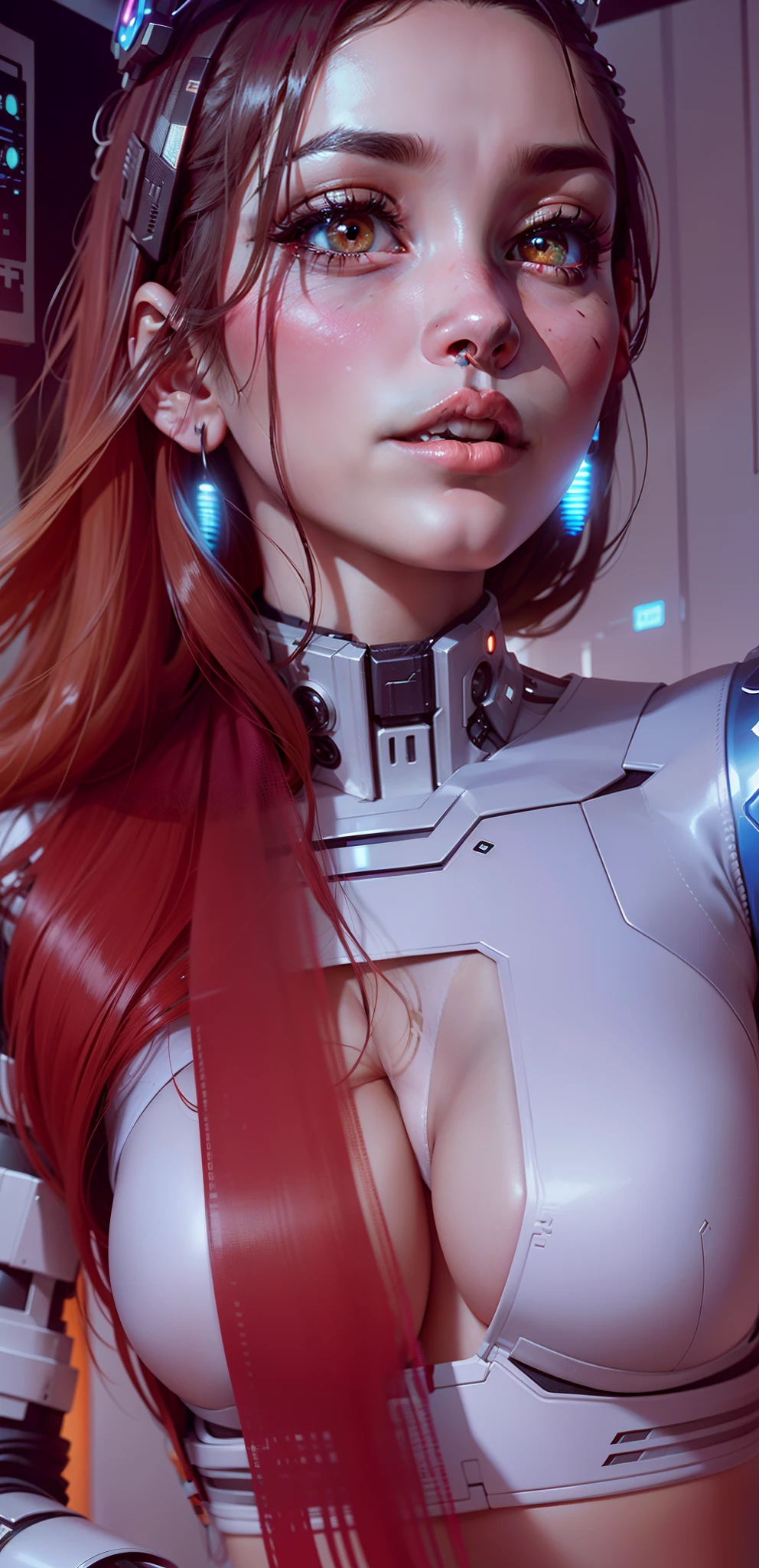 ((melhor qualidade)), ((obra-prima)), (altamente detalhado:1.3), ..3d, majo, (Cyberpunk:1.6), in the space, nebulosa, (propriedade_arma:1.3), laser, (1Mecha feminina:1.3), corpo sexy, facing the audience, olhos brilhantes, corpo inteiro, (voando, descendo, Dynamic, desfoque de movimento: 1.4), (enormes asas de Mechas: 1.6), olhando para cima, brilhante_olho, Mecha, panorama, background is earth, nebulosa, outer space, particuls, realidade, HDR (high dynamic range), ray tracing, NVIDIA RTX, super resolution, irreal 5, espalhamento subsuperficial, Texturas PBR, Post-processing, anisotropic filtering, profundidade de campo, Maximum clarity and clarity, texturas multicamadas, Albedo e mapas Speculares, surface shading, Accurate simulation of light-material interaction, perfectly proportions, octan render, dual-tone lighting, grande abertura, ISO baixo, white-balance, rule of thirds, 8K BRUTO, subpixel efficiency, produto de volume sub-pixel, (melhor qualidade), (Japanese: 0.5), (coreano: 0.8), (Liu Yi Fei: 1.5) cabelo longo, (peito grande: 1.2), (Peito Inferior: 1.5), (mini saia de renda transparente branca: 1.5