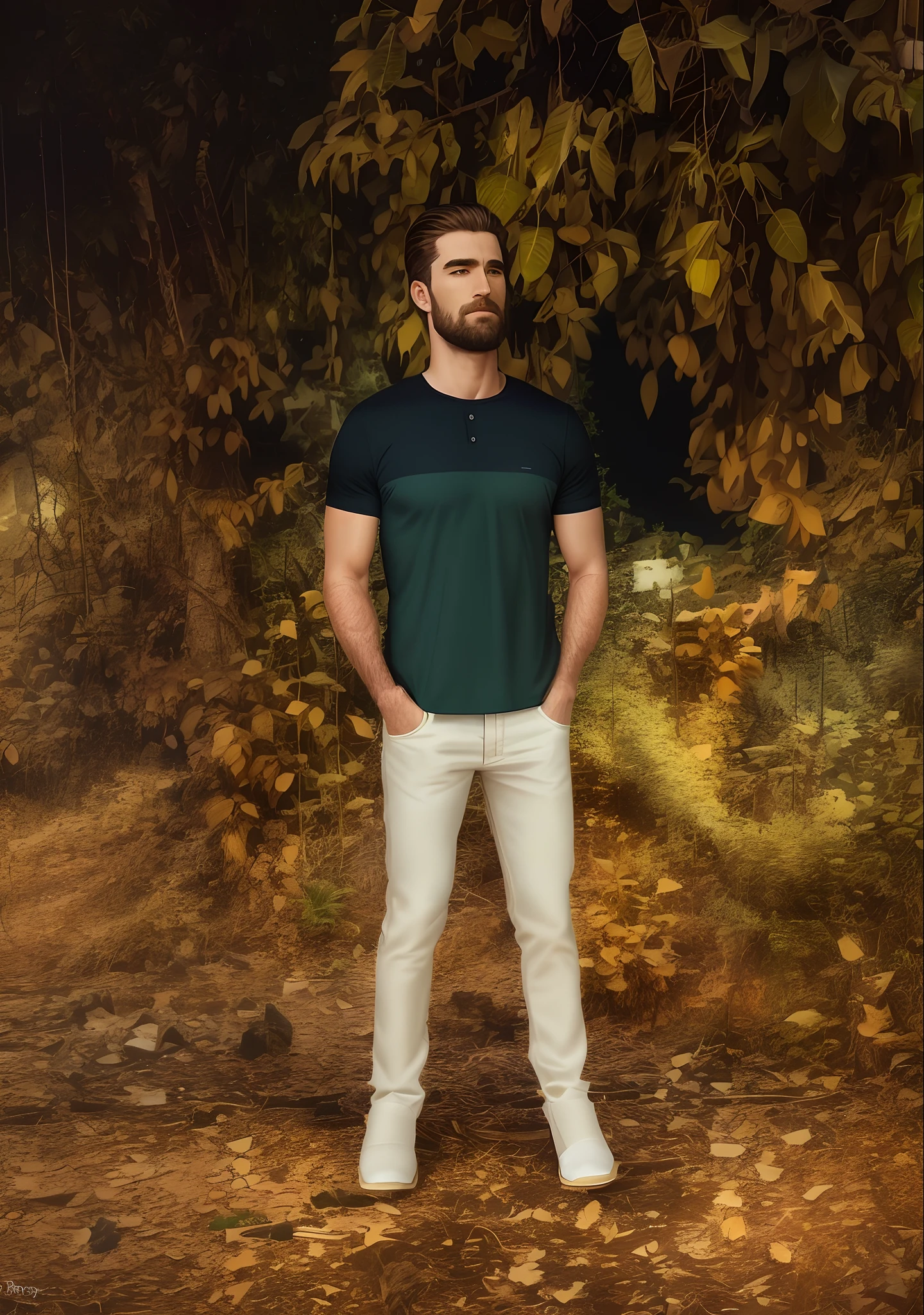 Realistic Handsome man Full body sexy