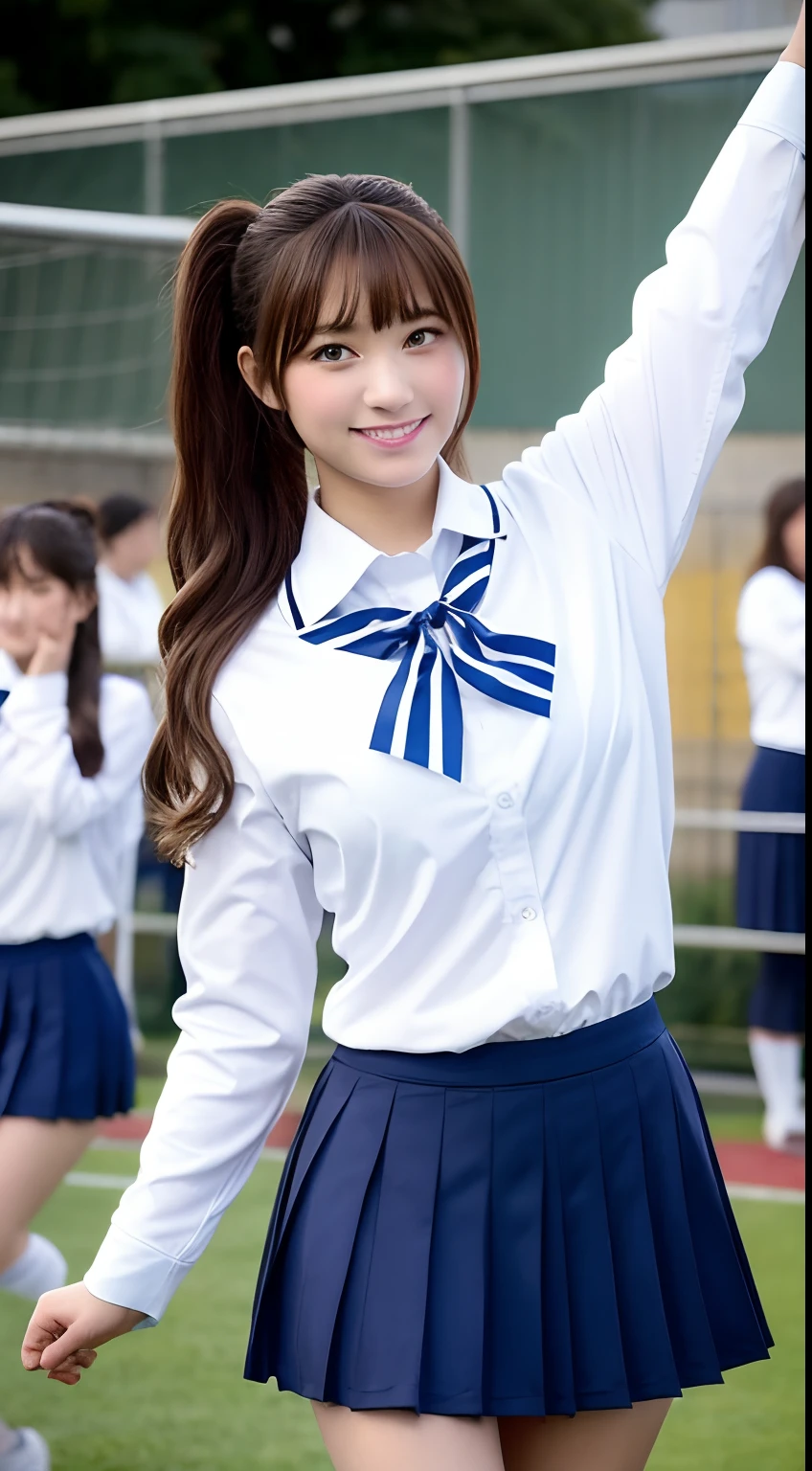 Koshien，cheering，hi-school girl，cute high school uniform