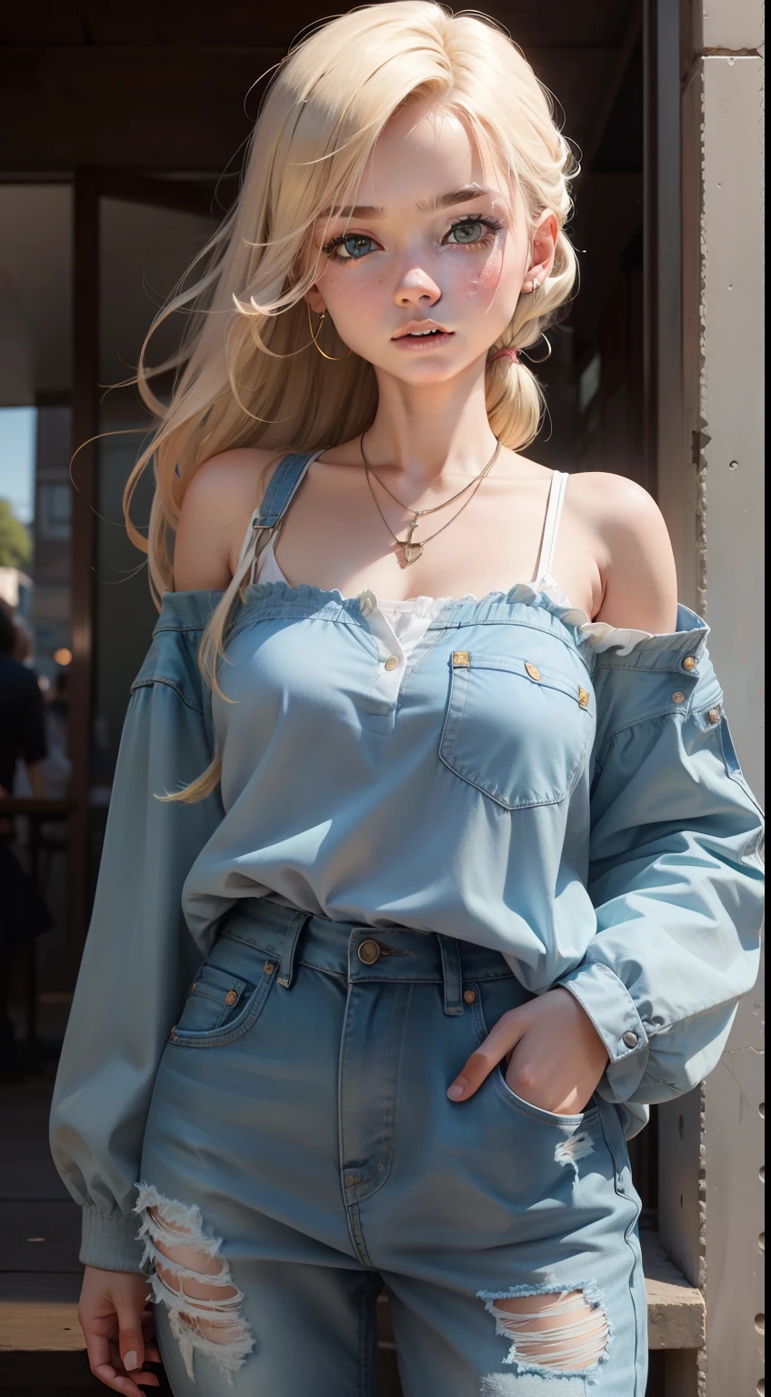 a girl,droptop,jean