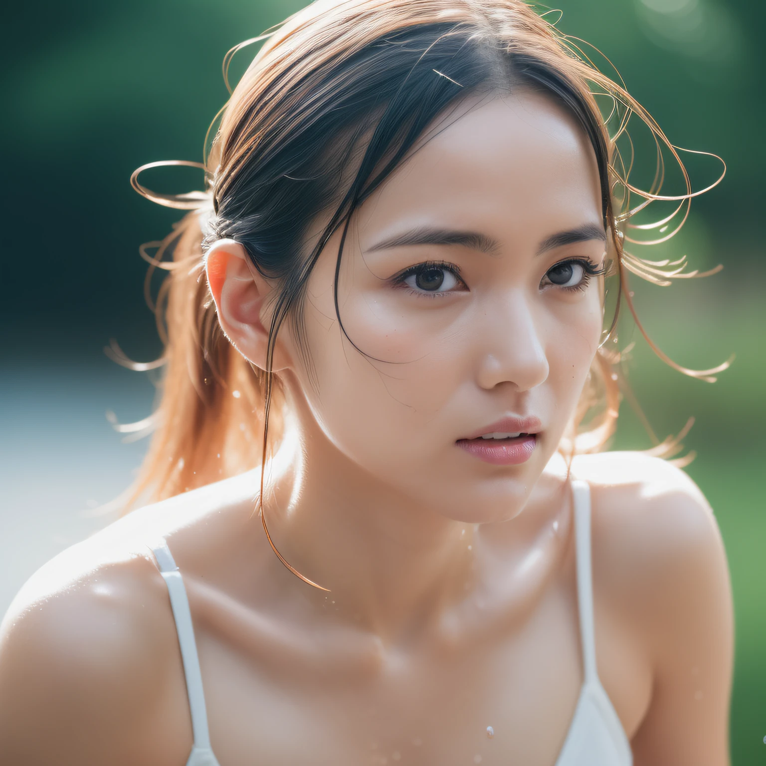 Erasing stains from the face、eyes with light