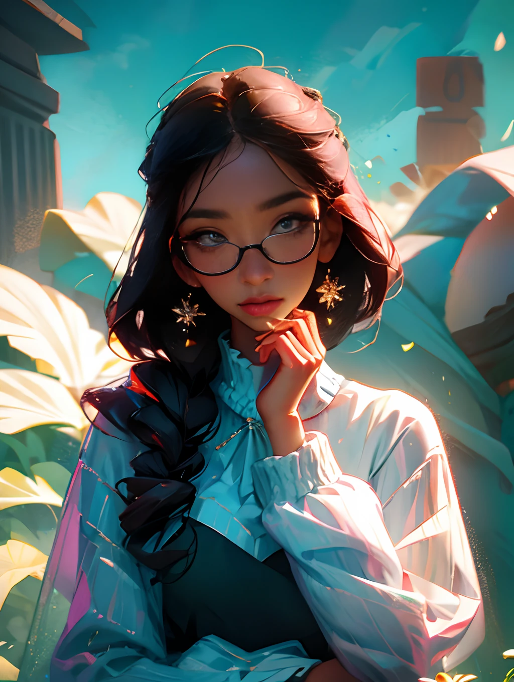 beauty Big glasses Chubby face shape