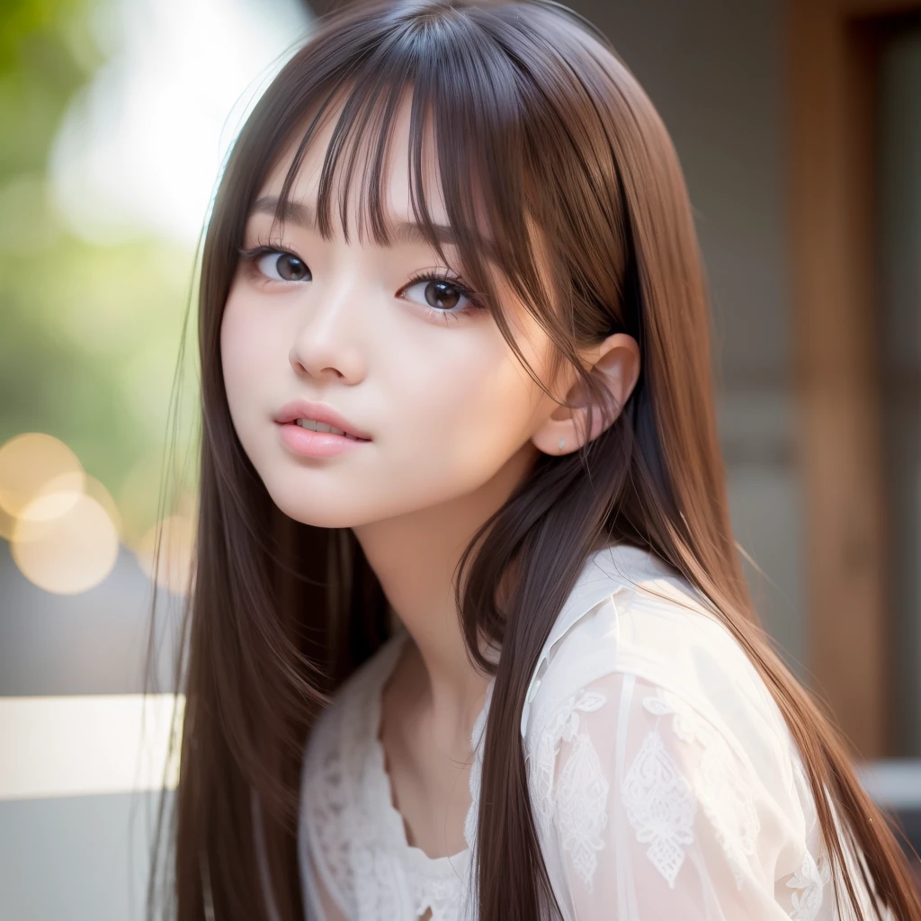 masterpiece、masterpiece、top-quality、top-quality、realisitic、独奏、1人、4K wallpapers、extremely detailed cg unity 4k wallpaper、ulzzang-6500、(Original: 1.2)、(realisitic: 1.4)、ultra-detailliert、hight resolution、ultra-detailliert,magnifica, finely detail, Natural light, (1girl in:1.4 ), (Brownish|A dark-haired:1.4), length hair, (real looking skin:1.2), (light brown-skinned:1.2), Beautiful Girl Beautiful Details、extremely detailed eye and face、Eyes with beautiful details、ultra detailed and beautiful、Cheerful smile、(laughingly:1.2)、Black eyes、full bodyesbian、unclear、onepiece、Looking up、 depth of fields, blurry backround, eyes focus, Bokeh, 85mm lens, professionally lit, Photon mapping, Radio City, physically-based renderingt、high details、30-years old