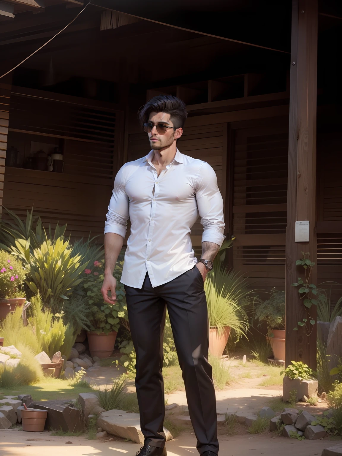 Handsome 6 pack change background