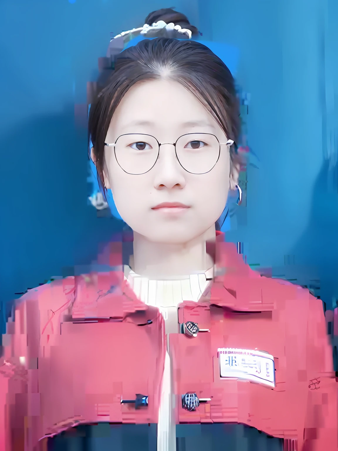 arafed asian woman with glasses and a red jacket, pengzhen zhang, li zixin, jinyiwei, xiaofan zhang, xintong chen, qichao wang, qiu fang, wenfei ye, wenjun lin, xision wu, qifeng lin, zeng fanzh, wei wang, huifeng huang