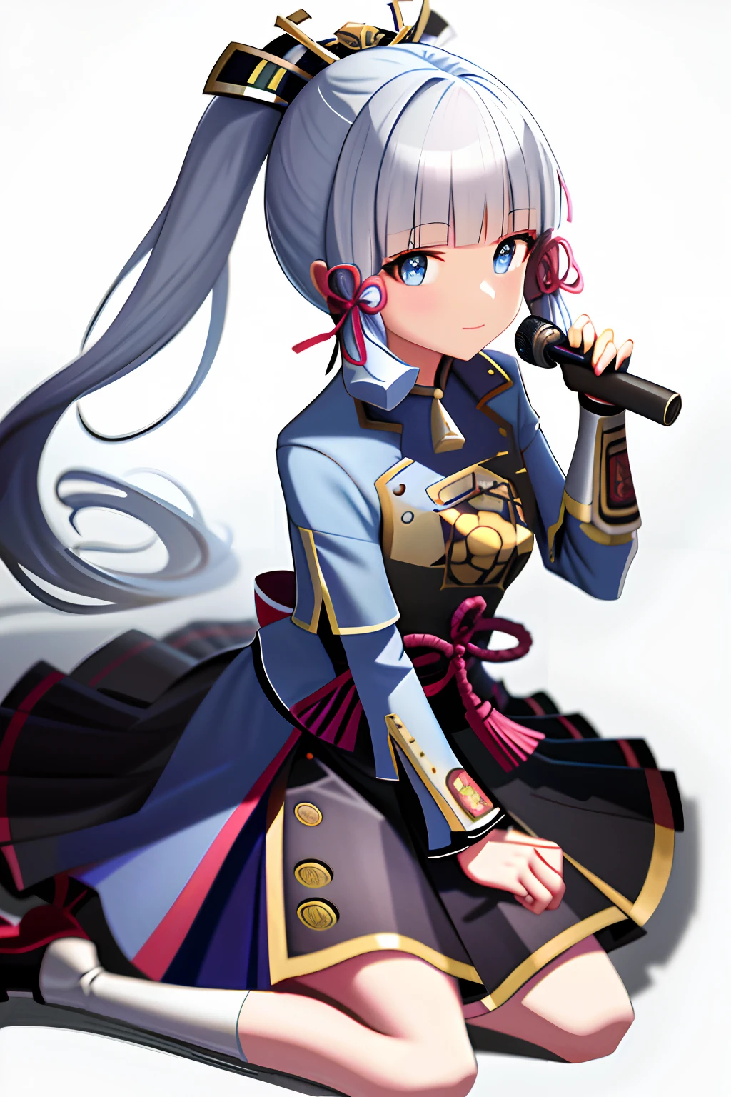 tmasterpiece,A high resolution,best qualtiy,1girl solo,kamisato_ayaka,ssmile,komono,kneel