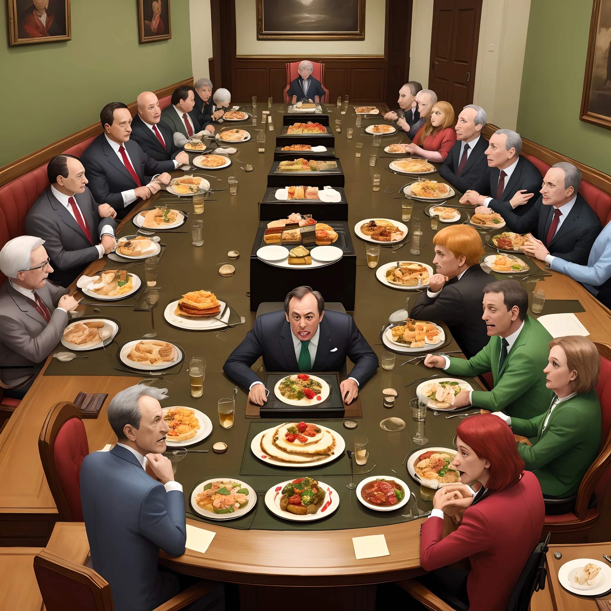 The cabinet eats