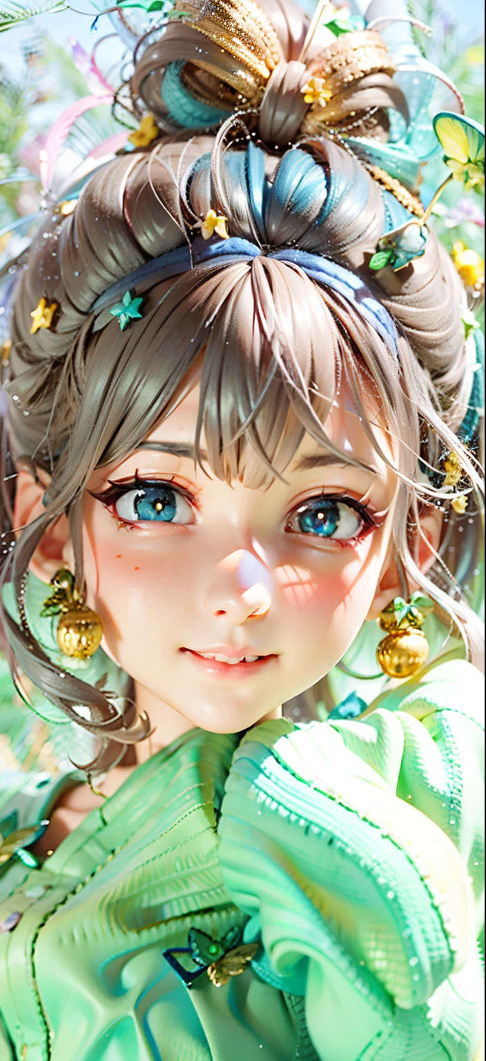 +Clean background,Naturalighting,chibi,Blind Box Style Girl character, smile,blue hair,8K, best quality, ultra - detail, 3D, C4DBlender, OC renderer, ultra HD,3D rendering,detailed skin texture, detailed cloth texture, beautiful detailed face, intricate details, ultra detailed --style expressive --niji 5 --ar 3:4