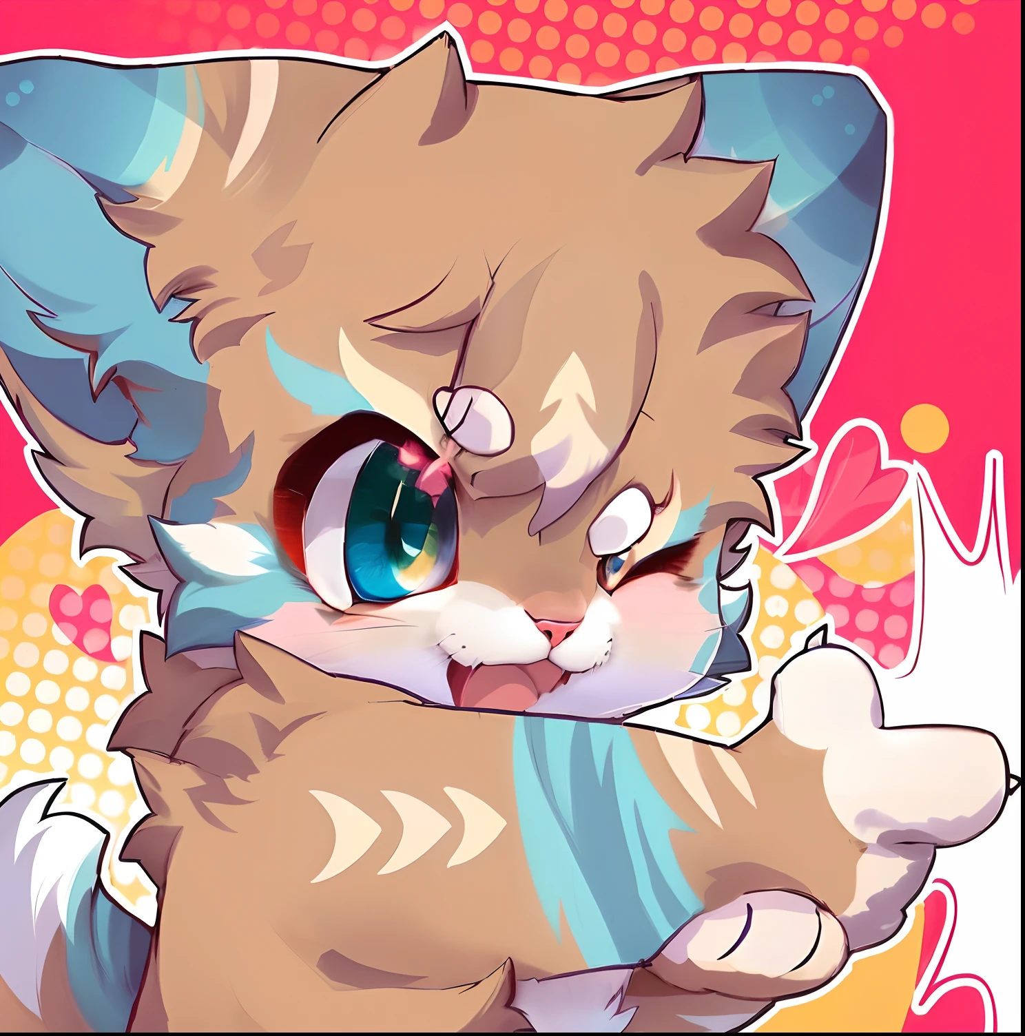 Anime cat with blue eyes and pink background, fursona art, Furry art!!!, fursona furry art commission, anime cat, commission on furaffinity, fursona!!!!, POV furry art, very very beautiful furry art, fursona commission, Furry art, furry furaffinity, furry artist, furry fursona, furaffinity commission, professional furry drawing