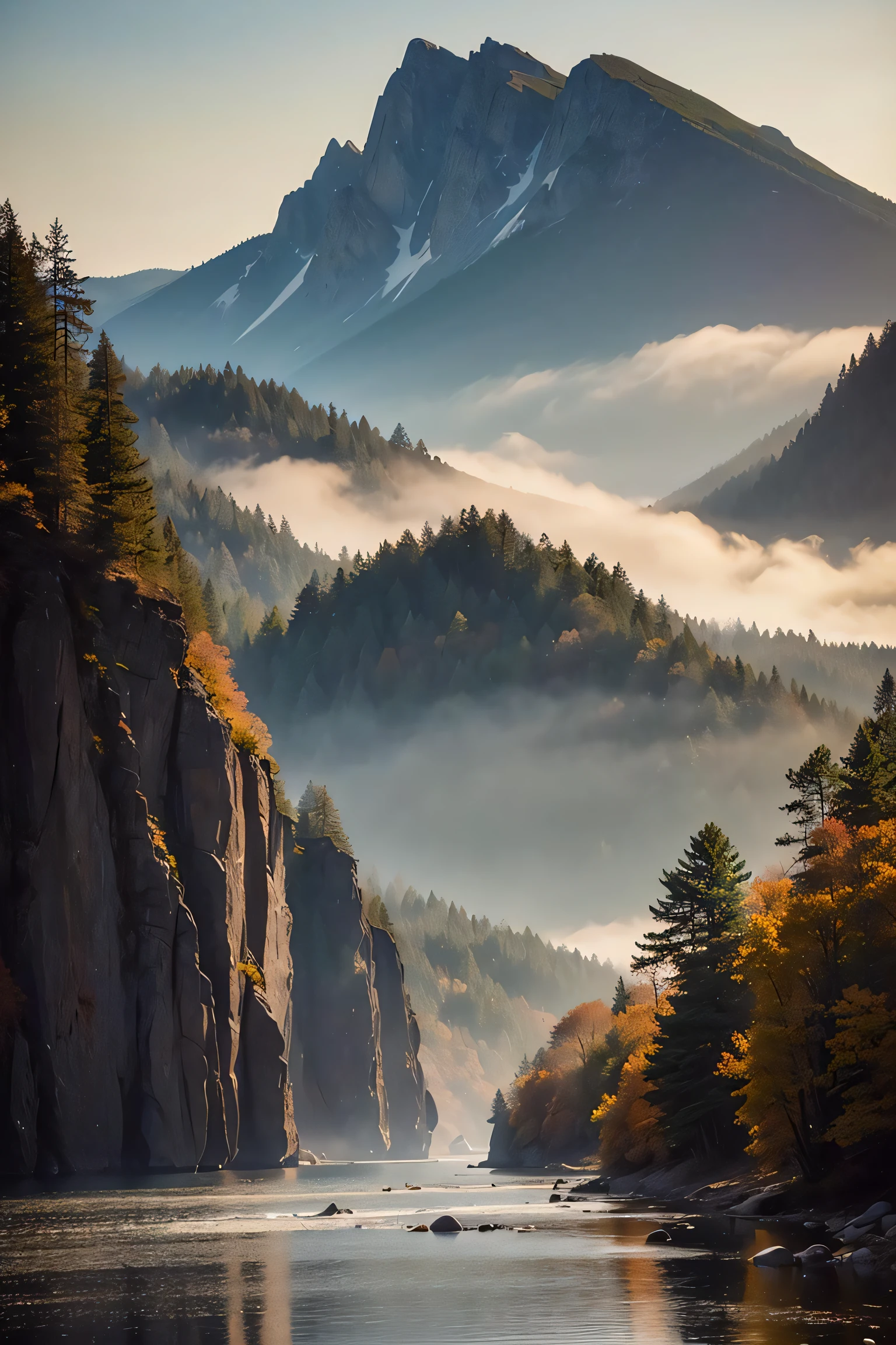 A highly detailed anime illustration,
landscape,
vintage, dreamy, drawing, trending on artstation, UHD, (((by Quentin de Warren))):1.8, atmosphere, luminosity