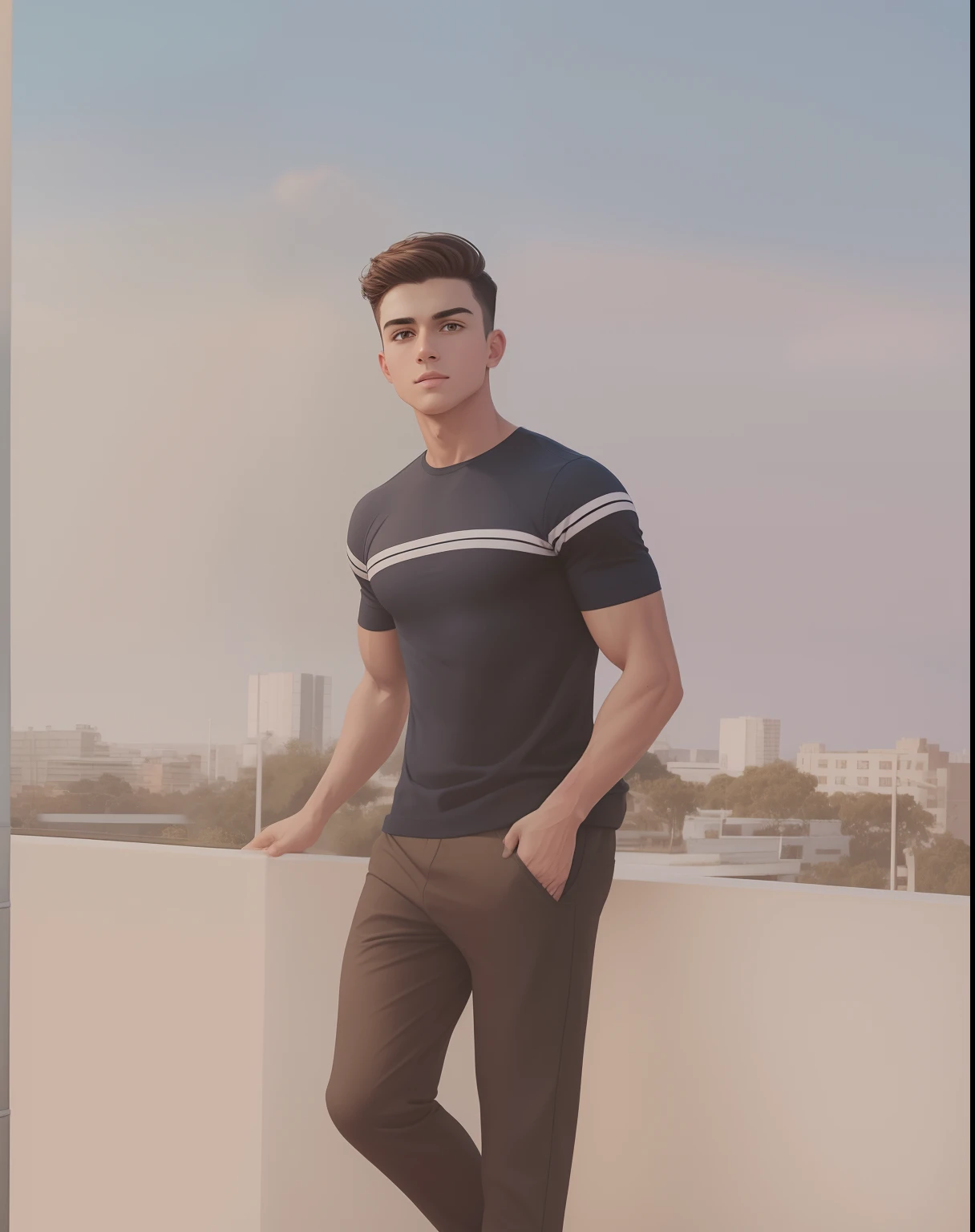 A. Cute and fit realistic looking boy
