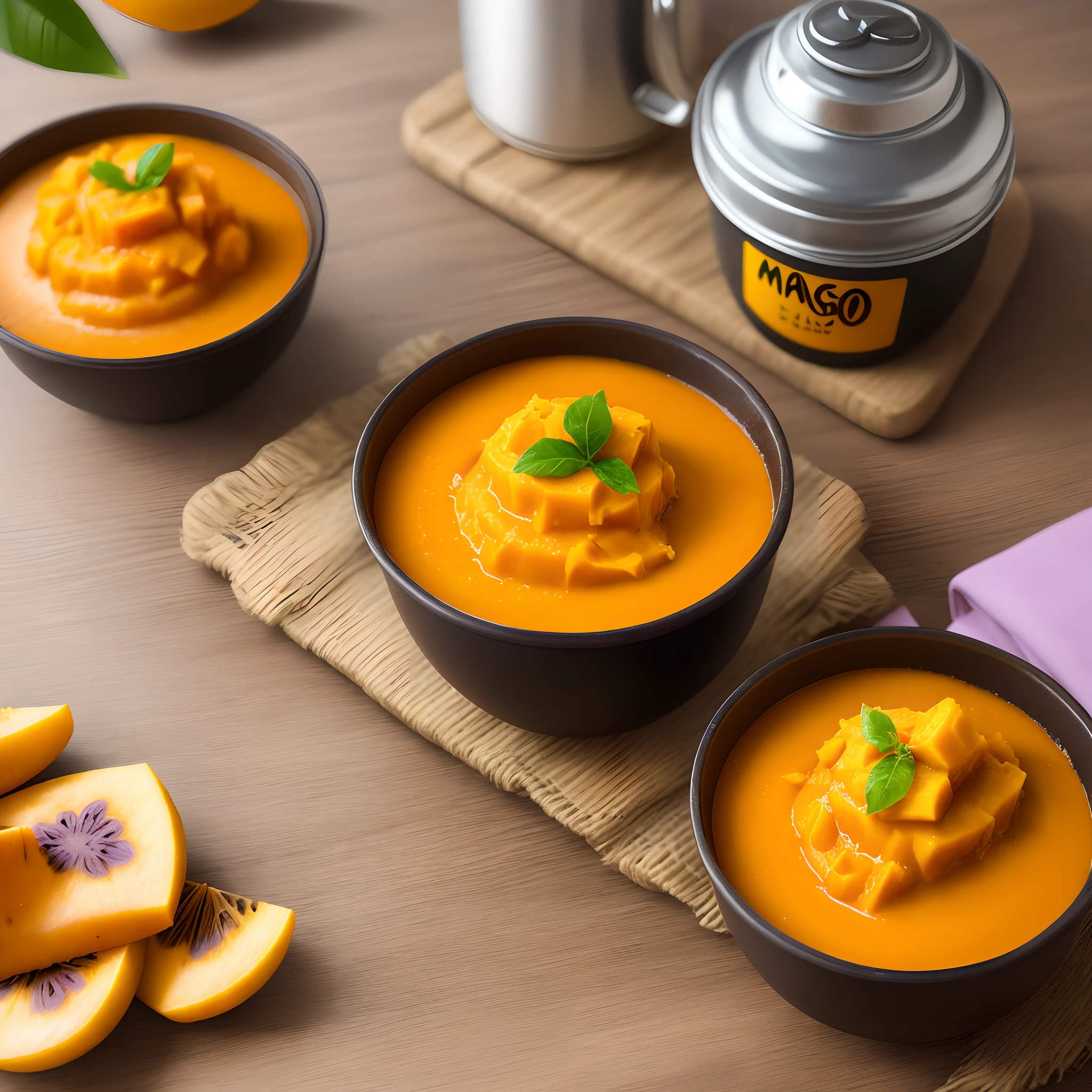 Mango taro puree