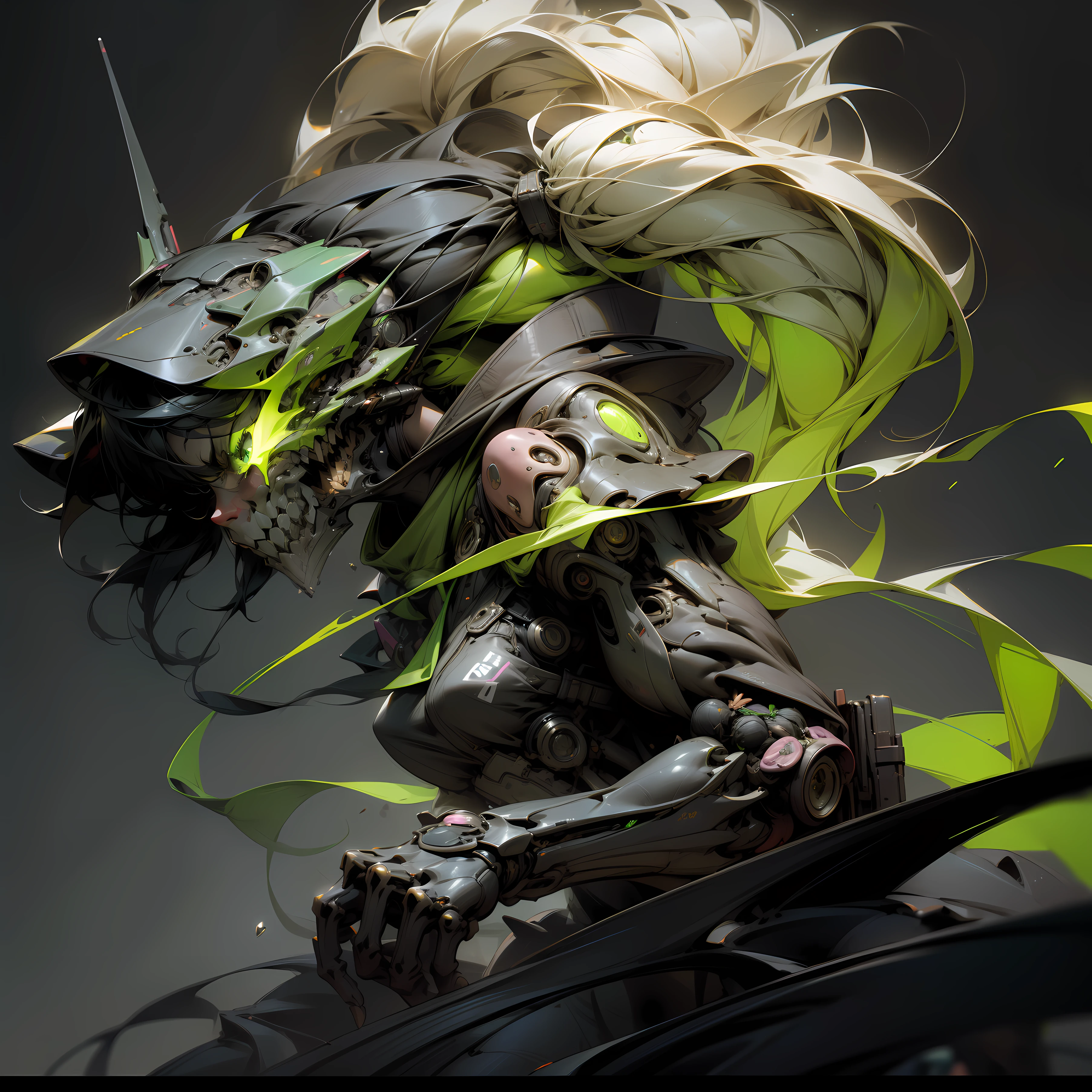 REAL SKIN WRX62, REFLECTIVE SKIN MH66, VSGX62, REAL LIFE 5D PRO, NVDIA, AMD GRAPHICS, EPIC PORTRAIT, MOVIE STYLE DYNAMIC LIGHTING PRO, (neon green skeleton cyberpunk girl with pigtails, long hairz cute) highly detailed, micro detail, intricate, 8K, hyper detailed, realistic render, unreal engine, hyperrealistic, lifelike, very coherent, fantasy, cinematic lighting, at night, epic composition, masterpiece, cinematic,