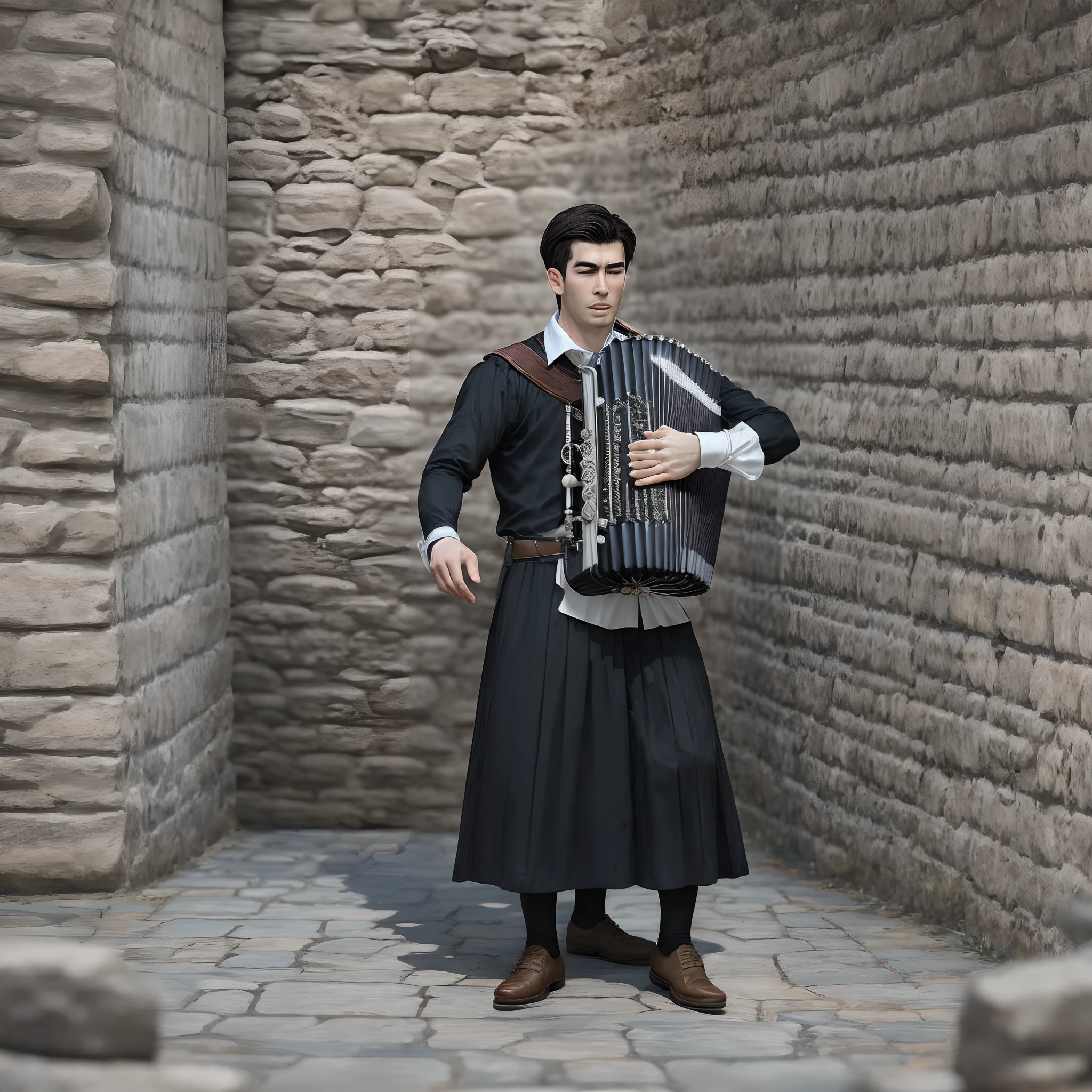 Medieval Western Europe,chies,He's playing the accordion,𝓡𝓸𝓶𝓪𝓷𝓽𝓲𝓬,rosette
