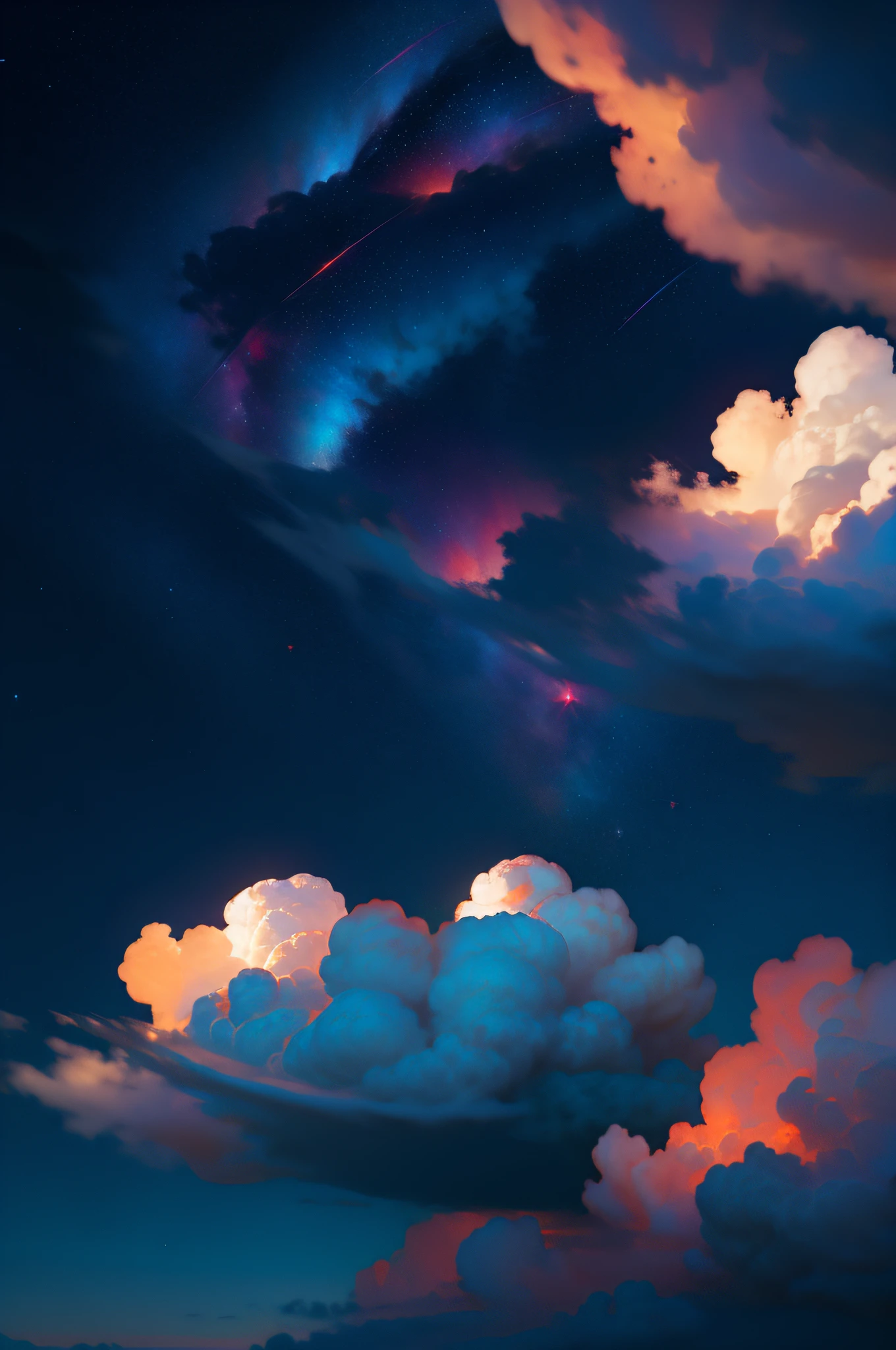 starrysky，kosmos，​​clouds，k hd
