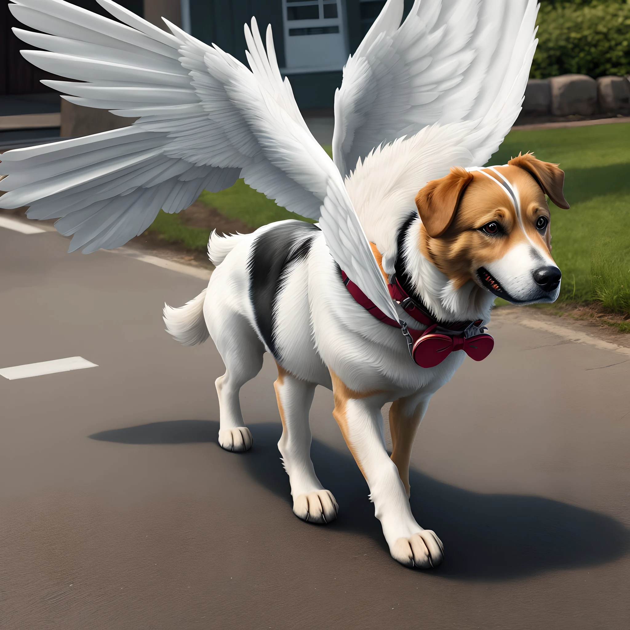 A dog with wings