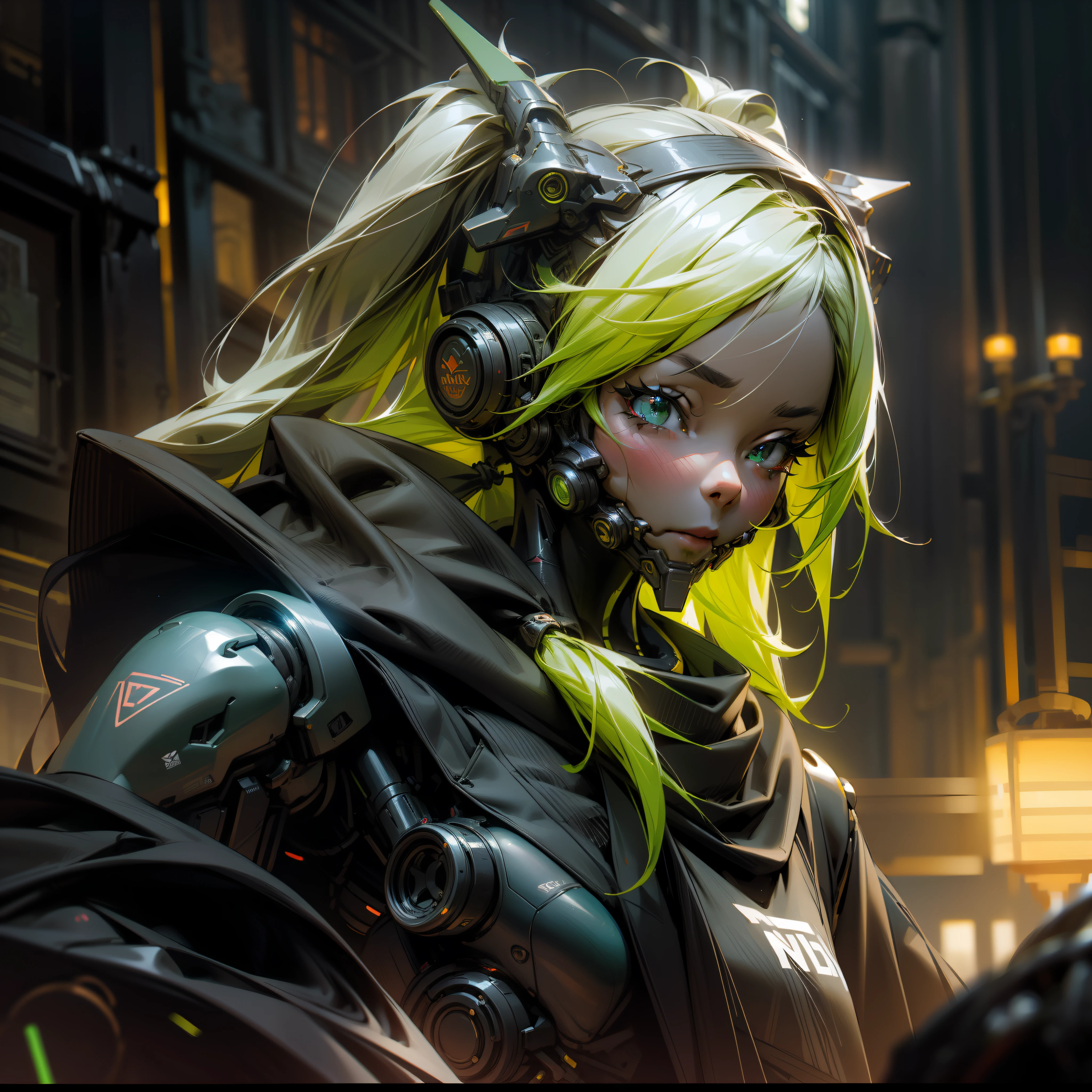 REAL SKIN WRX62, REFLECTIVE SKIN MH66, VSGX62, REAL LIFE 5D PRO, NVDIA, AMD GRAPHICS, EPIC PORTRAIT, MOVIE STYLE DYNAMIC LIGHTING PRO, (neon green skeleton cyberpunk girl with pigtails, long hairz cute) highly detailed, micro detail, intricate, 8K, hyper detailed, realistic render, unreal engine, hyperrealistic, lifelike, very coherent, fantasy, cinematic lighting, at night, epic composition, masterpiece, cinematic,
