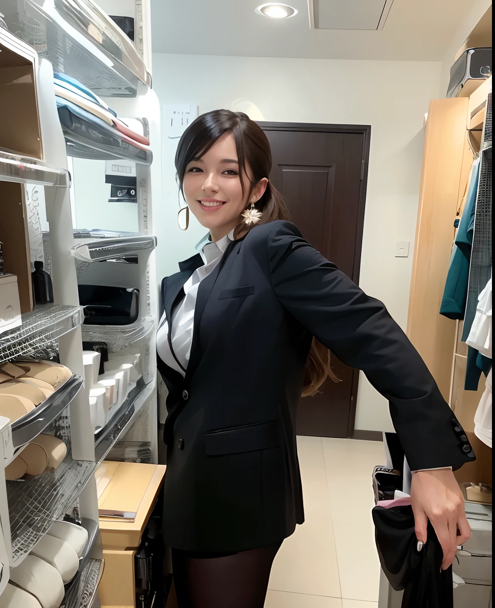 (8K, Best quality, Masterpiece:1.2),
(Realistic, photo-realistic:1.37),
Ultra-detailed,
1 girl, full bodyesbian, Outdoors, (Adjust hair:1.5)
Office Lady, black officeblazer, officeskirt, (Pantyhose:1.2), (short buttoneddownshirt:1.2), buttonedupcollarprim, buttoneddowncollarprim, Bra, (Pantyhose:1.2), alphalayers, high-heels,
Beautiful earrings,
Cute,
Solo,
Beautiful detailed sky,
(Smile:1.15),
(Closed mouth),
Small breasts,
Beautiful detailed eyes,
Business attire,
(Short hair:1.2),
Floating hair NovaFrogStyle,