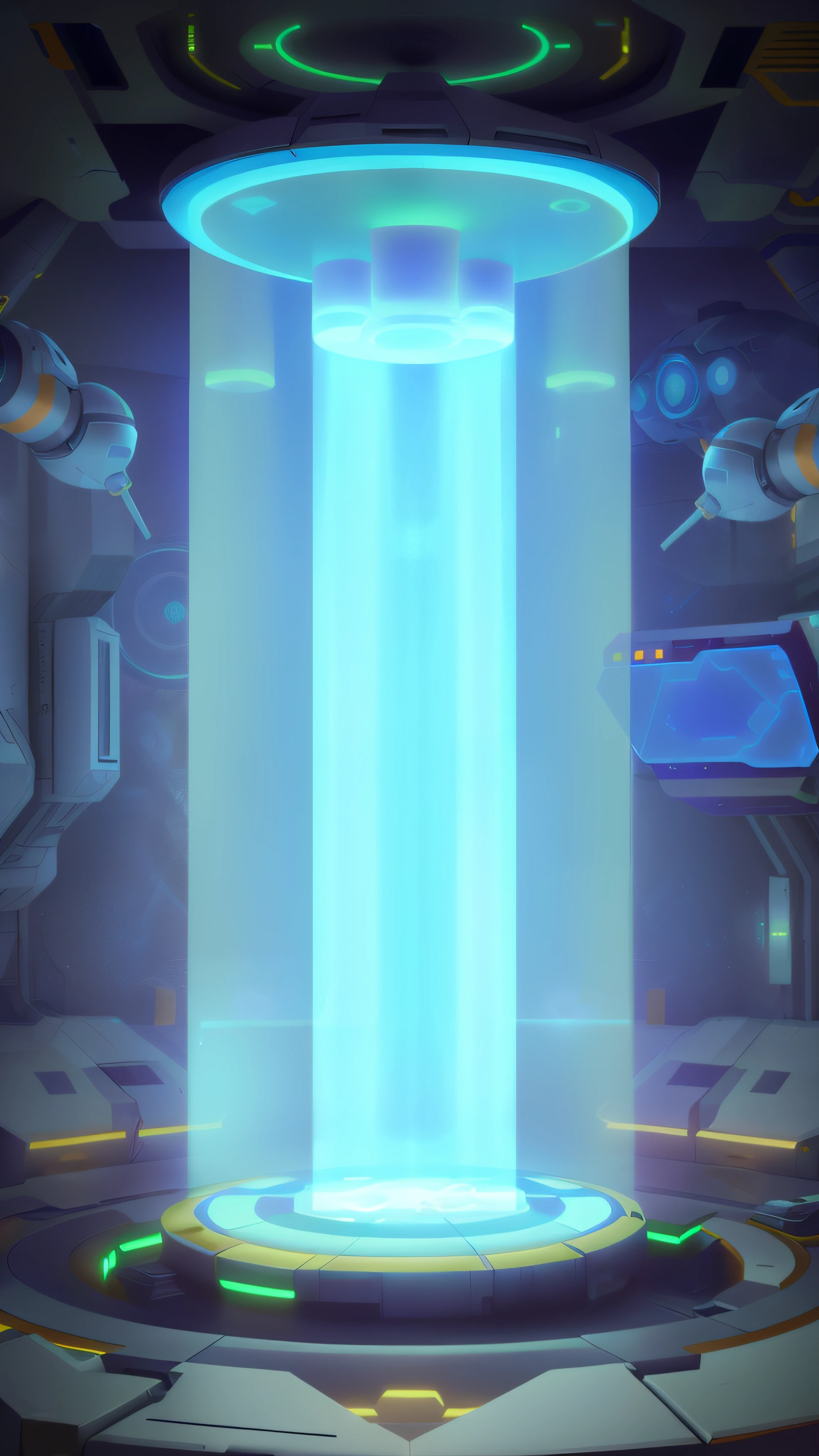 metalictexture，Reflective，lisses，Mirror effect，There is a futuristic room，There is blue light on the ceiling, Spaceship corridor background, alien room background, arte de fundo, background artwork, cinematic level shot, futuristic room background, random background scene, background space station, science fiction scene, a crystalline room, sci fi background, spaceship hallway, science fiction scene, pc screenshot, detailed sci - fi backgrounds