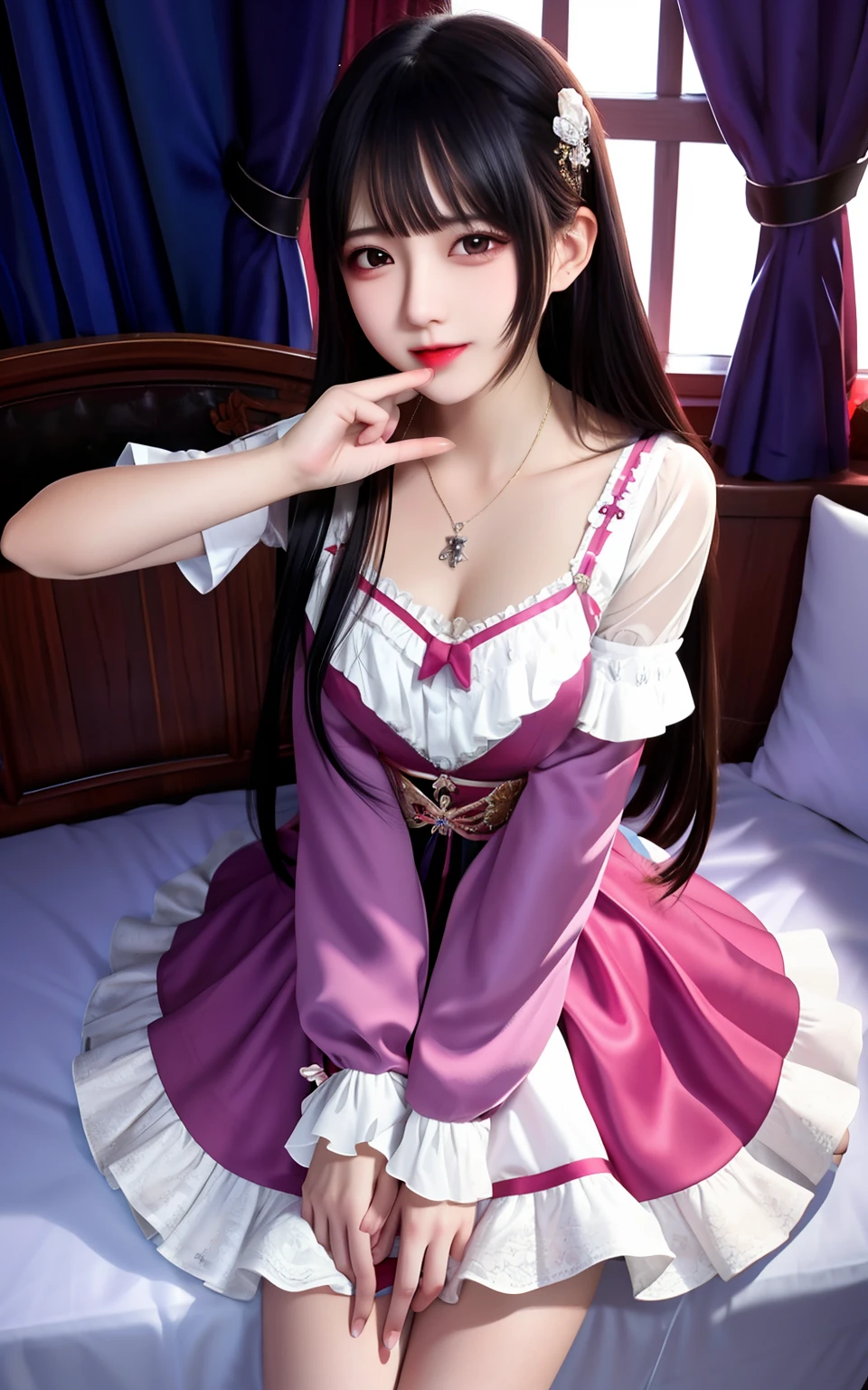 Best quality,tmasterpiece,A high resolution,CG,
1girll,Libido boy,Beds,lovemaking ,The girl gasped,The boy gasped