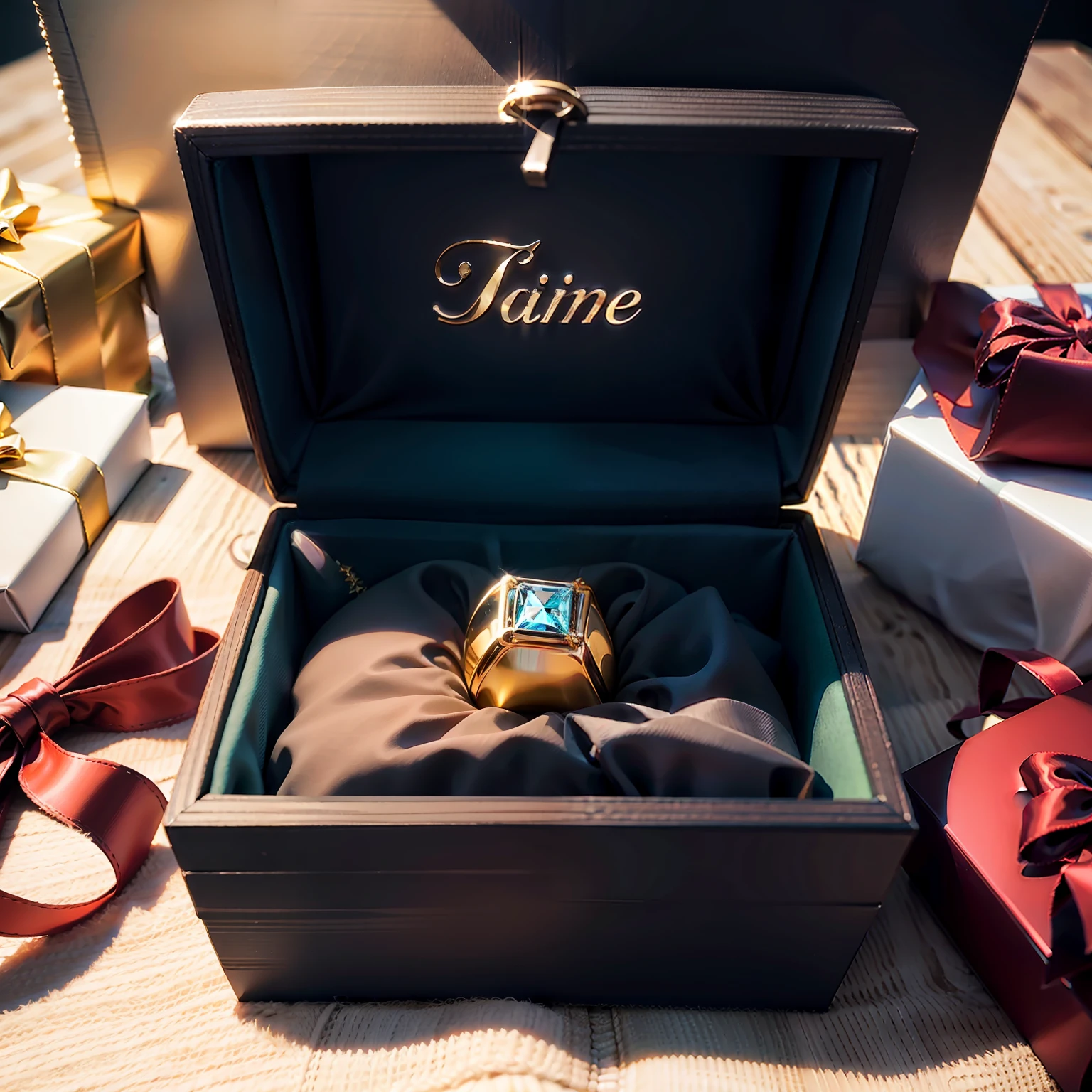 Fine jewelry gift box logo
